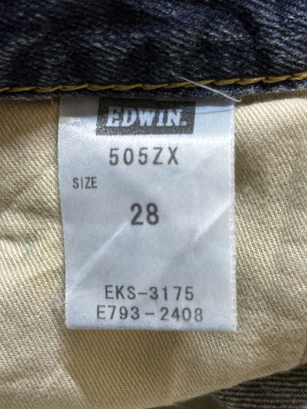Edwin Vintage Edwin 505zx Selvedge Faded Wash Distress Style Jeans Size US 30 / EU 46 - 10 Thumbnail