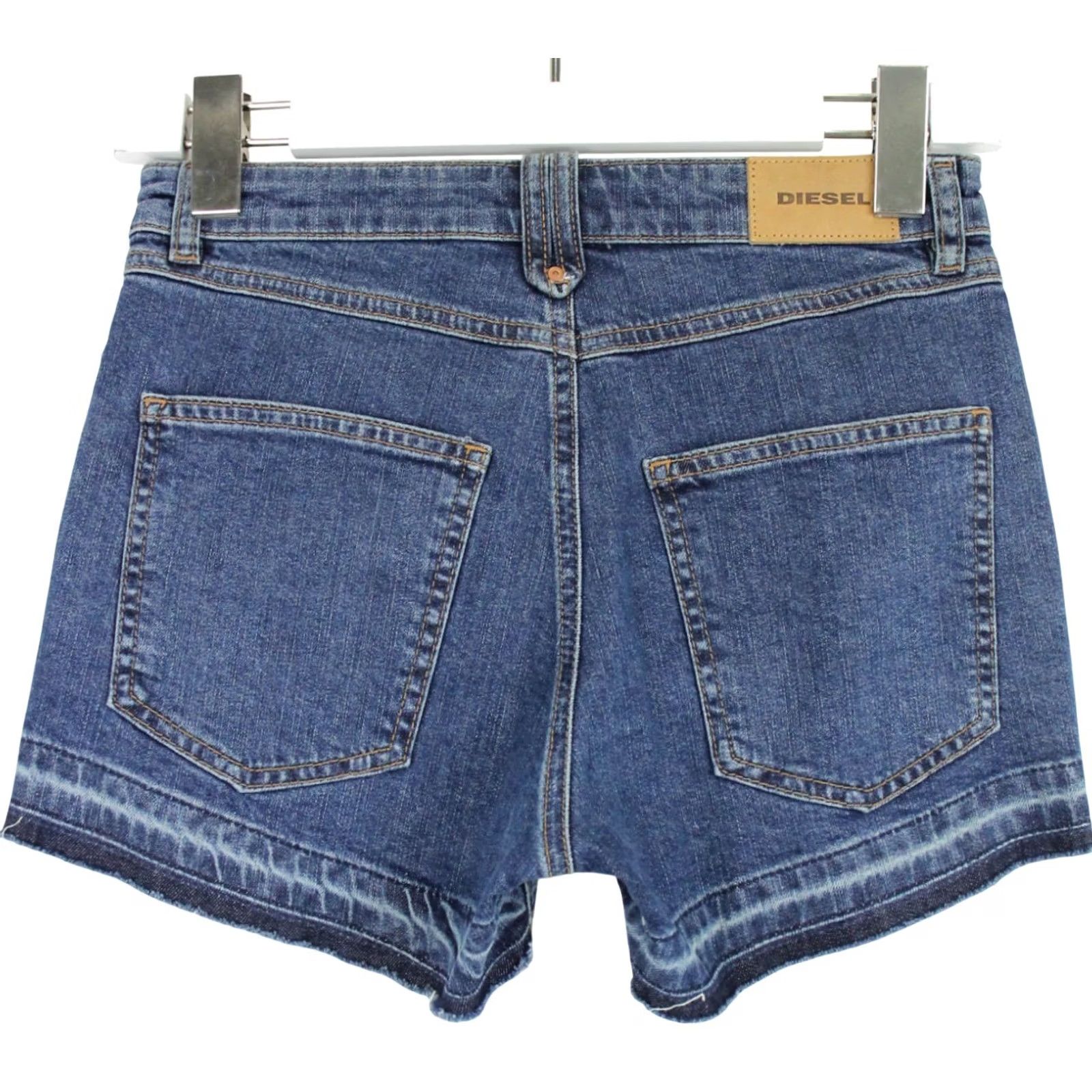 Diesel DIESEL DE SABY 0KARG Shorts Women's W23 Blue Denim Zip Fly Stretch Pockets Size 40" / US 18 - 2 Thumbnail
