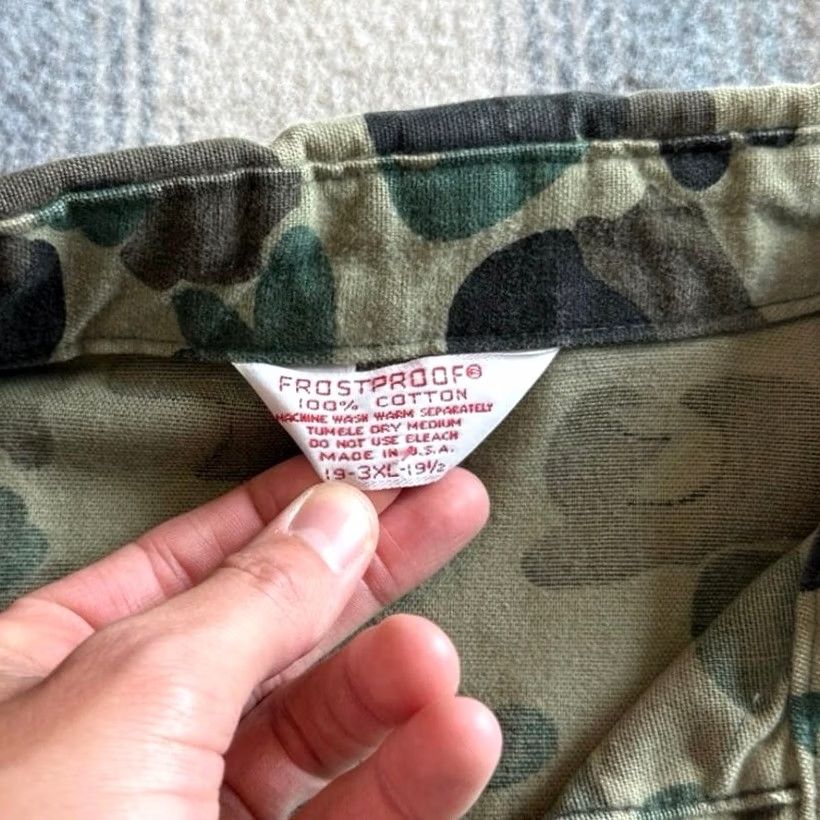 Vintage VINTAGE Frostproof Mens 3XL Duck Frog Camo Chamois Flannel Button Up Pocket Size US XXL / EU 58 / 5 - 2 Thumbnail