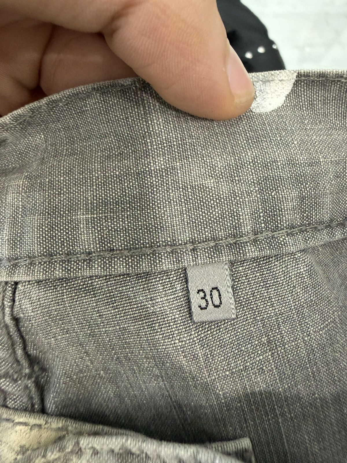 Dior S/S 2006 DIOR HOMME WHITE PAINTED DENIM Size US 30 / EU 46 - 4 Thumbnail