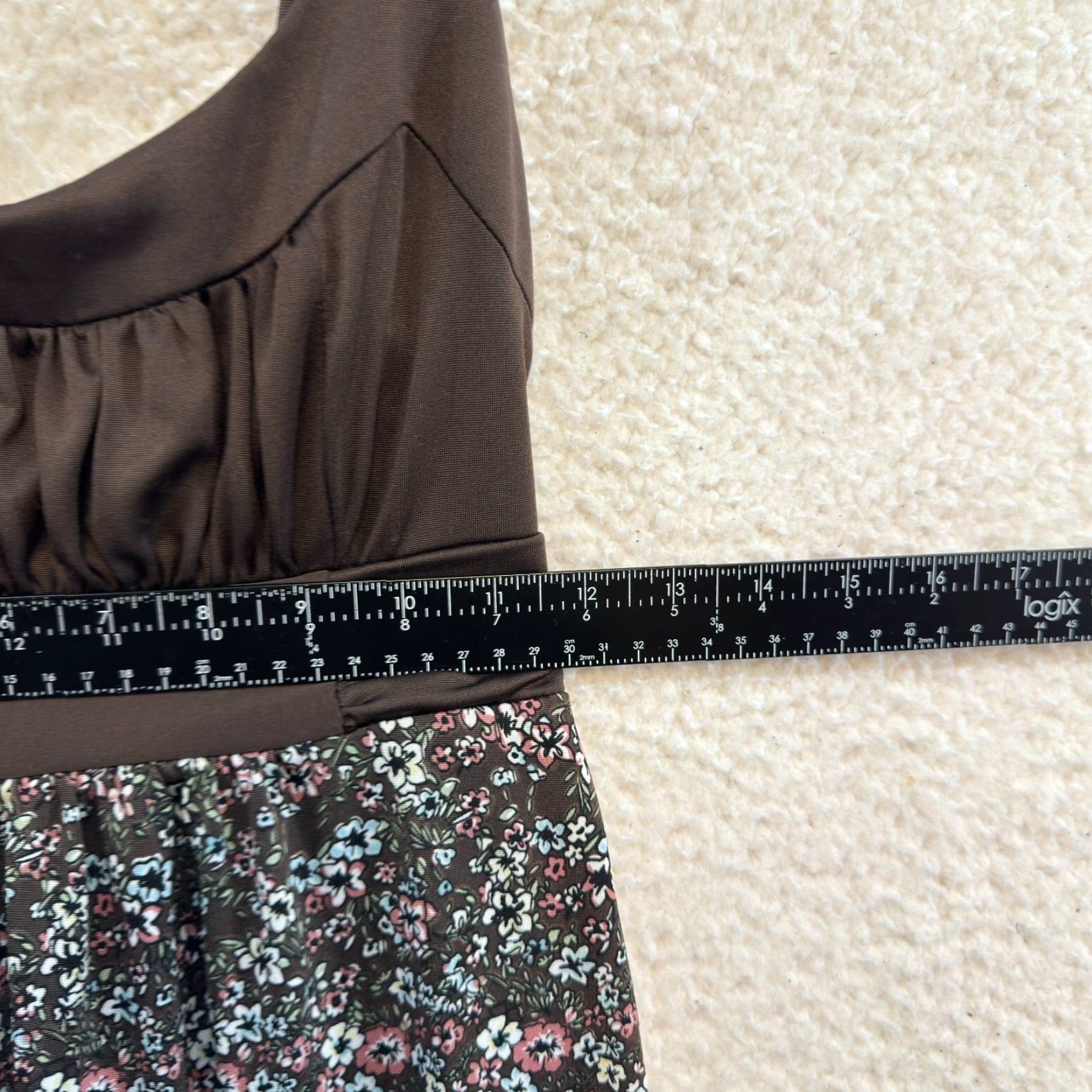 Vintage VINTAGE Maurices Maxi Dress XS Brown Ditsy Floral Bohemian Slinky Stretch Boho Bohemian Women Girls Mens Size XS / US 0-2 / IT 36-38 - 6 Thumbnail