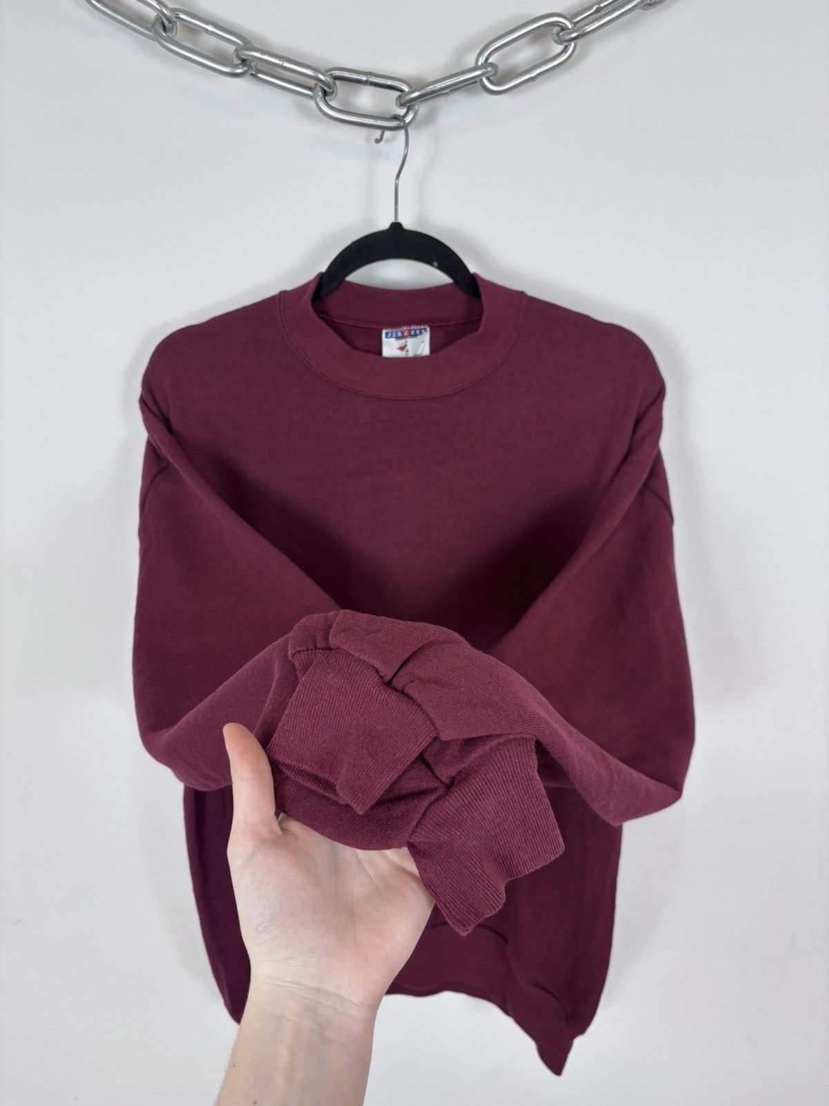 Jerzees Vintage 1990s Jerzees Blank Sweatshirt Crewneck Made In USA Size US L / EU 52-54 / 3 - 9 Thumbnail