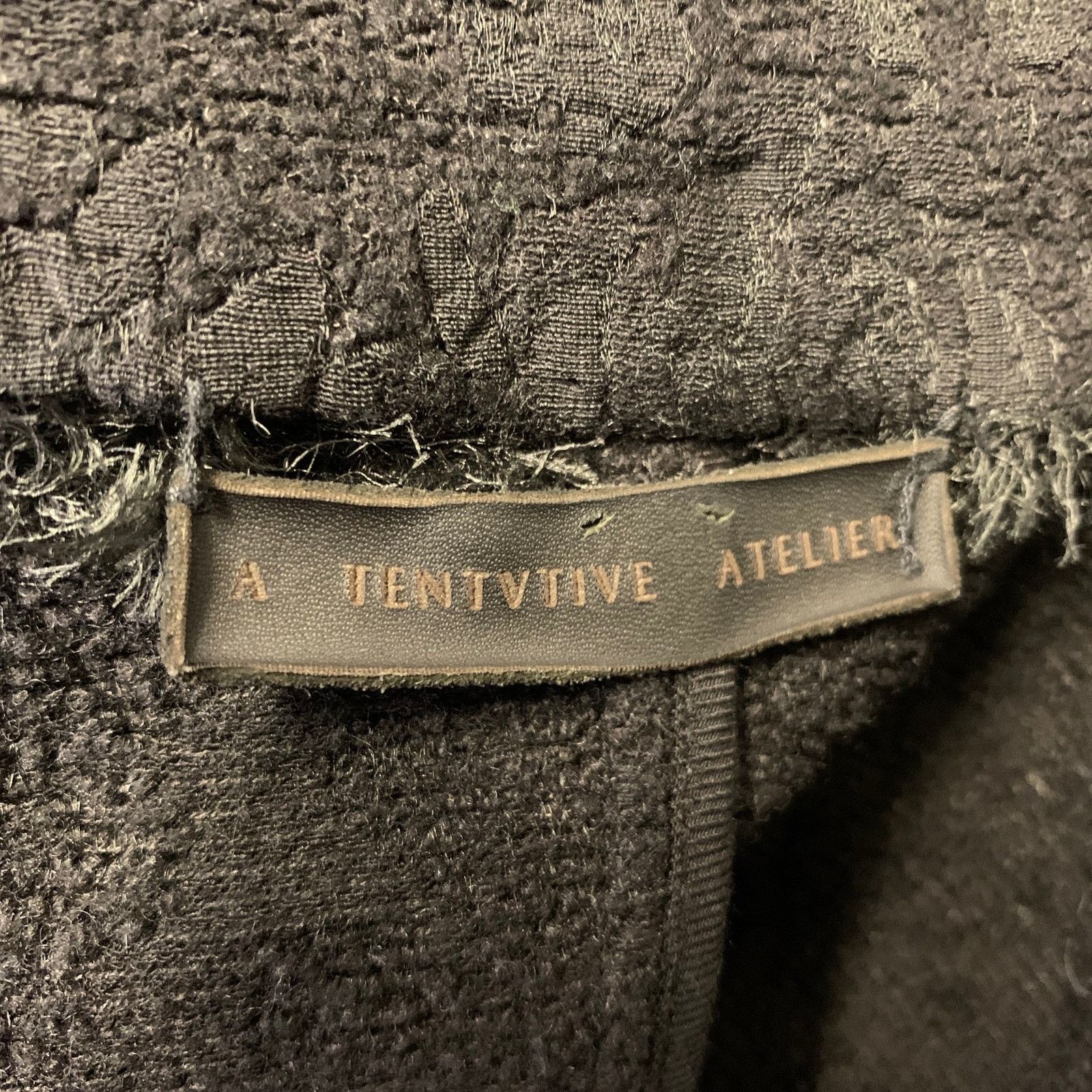Other A TENTATIVE ATELIER Size 38 Black Wool Viscose Blend Jacket Size 38R - 7 Thumbnail