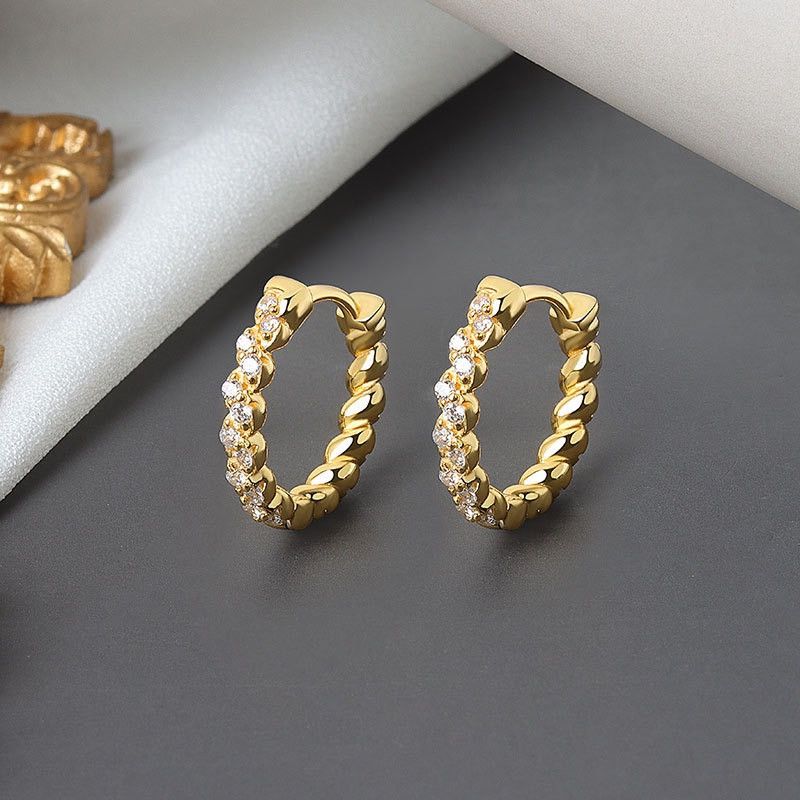 Other 14mm Small Gold Hoop Earrings for Women Simple Style Size ONE SIZE - 3 Thumbnail