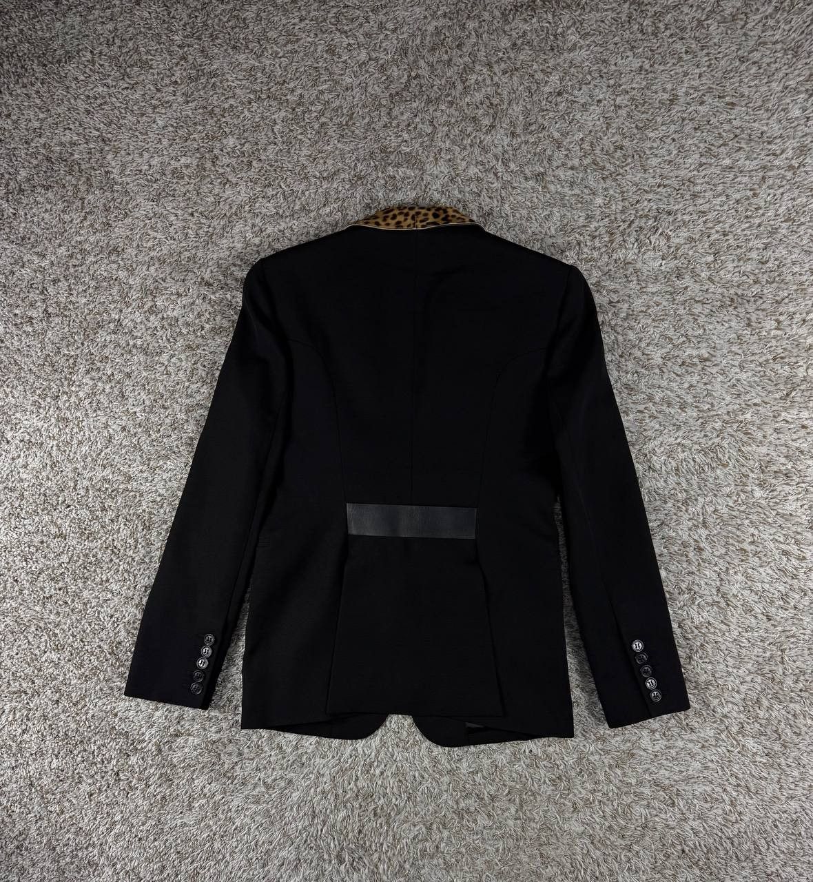 Burberry Burberry London Leopard Pony Hair Shawl Collar Wool Blazer Size L / US 10 / IT 46 - 16 Thumbnail