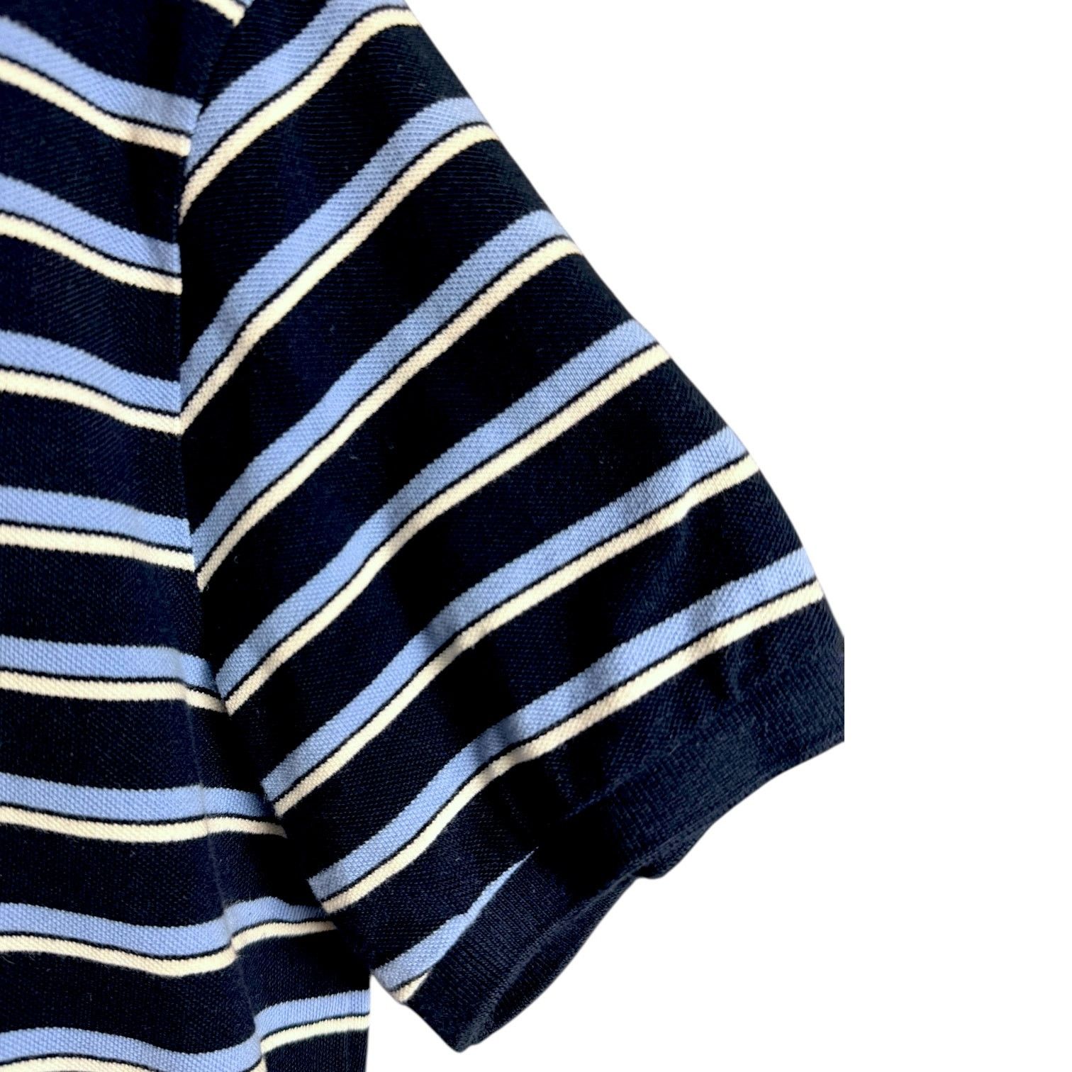 Polo Ralph Lauren Vtg Polo Ralph Lauren Blue White Striped Custom Fit Polo XL Size US XL / EU 56 / 4 - 5 Thumbnail