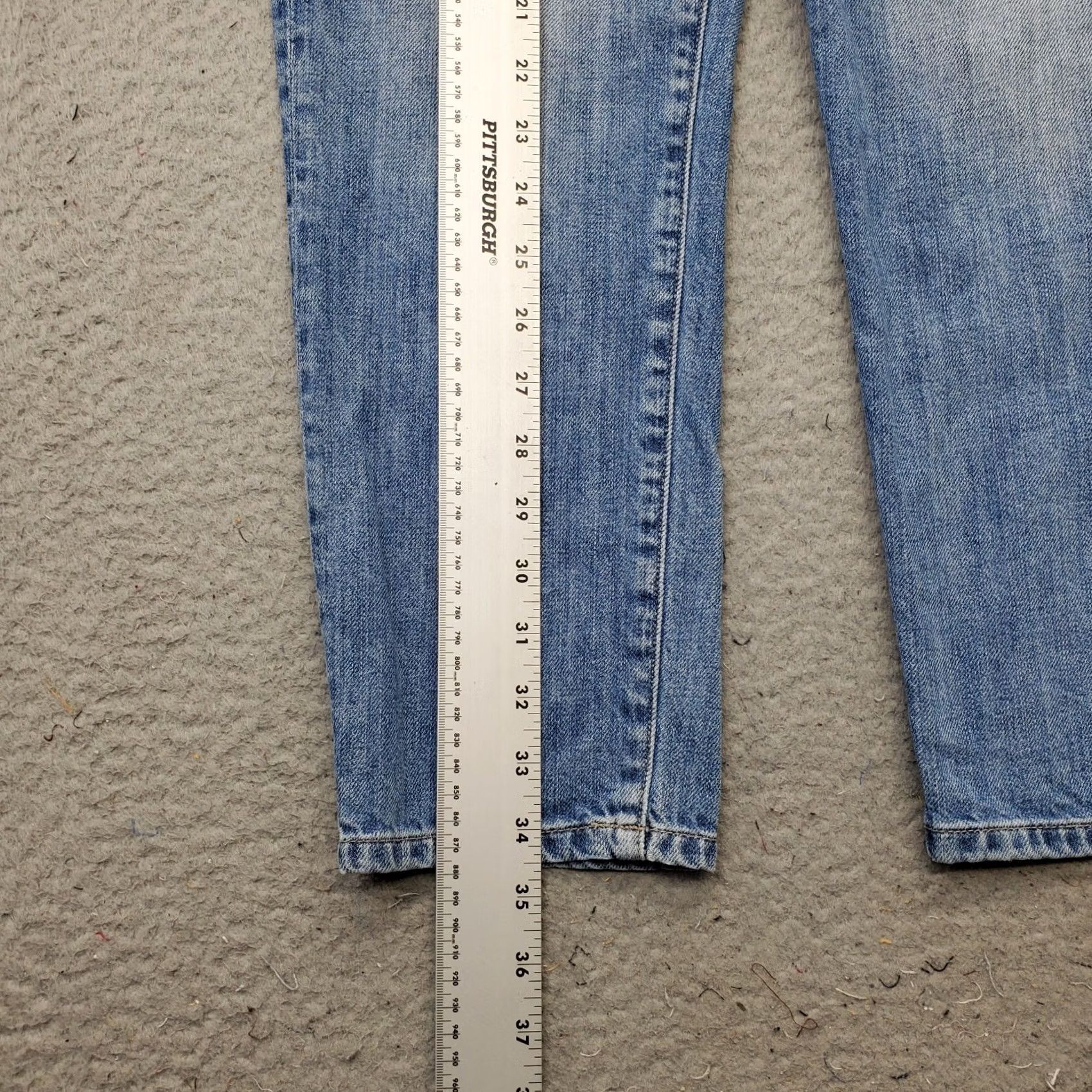 Vintage Flying Monkey Straight Jeans Women 26 Blue Denim Boho Streetwear Faded Whiskered Jeans | 5-Pocket Denim Pants | Size 26 Women Size 26" / US 2 / IT 38 - 3 Thumbnail