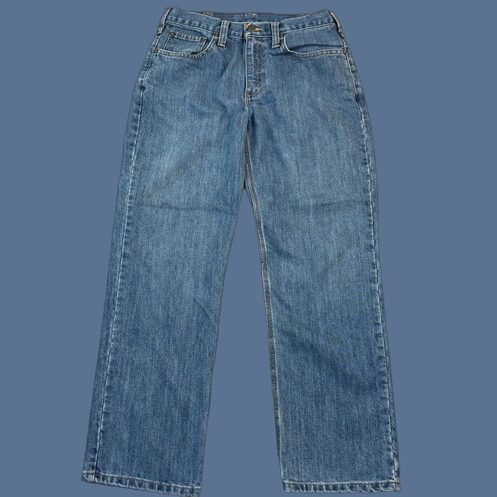 Carhartt Carhartt Jeans Mens 32x30 Blue Denim Midweight Relaxed Fit Work Wear 101483-980 Size US 32 / EU 48 - 1 Thumbnail