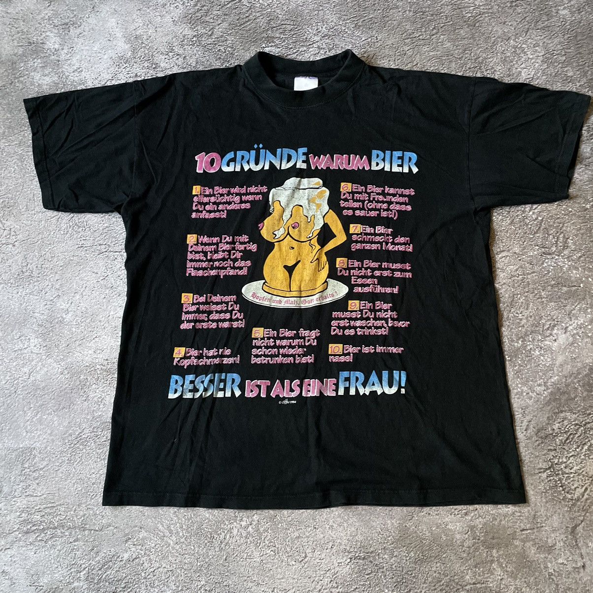 Vintage Vintage Y2K Graphic Beer Tee Oversized Humor Skate Faded XL Size US XL / EU 56 / 4 - 1 Thumbnail