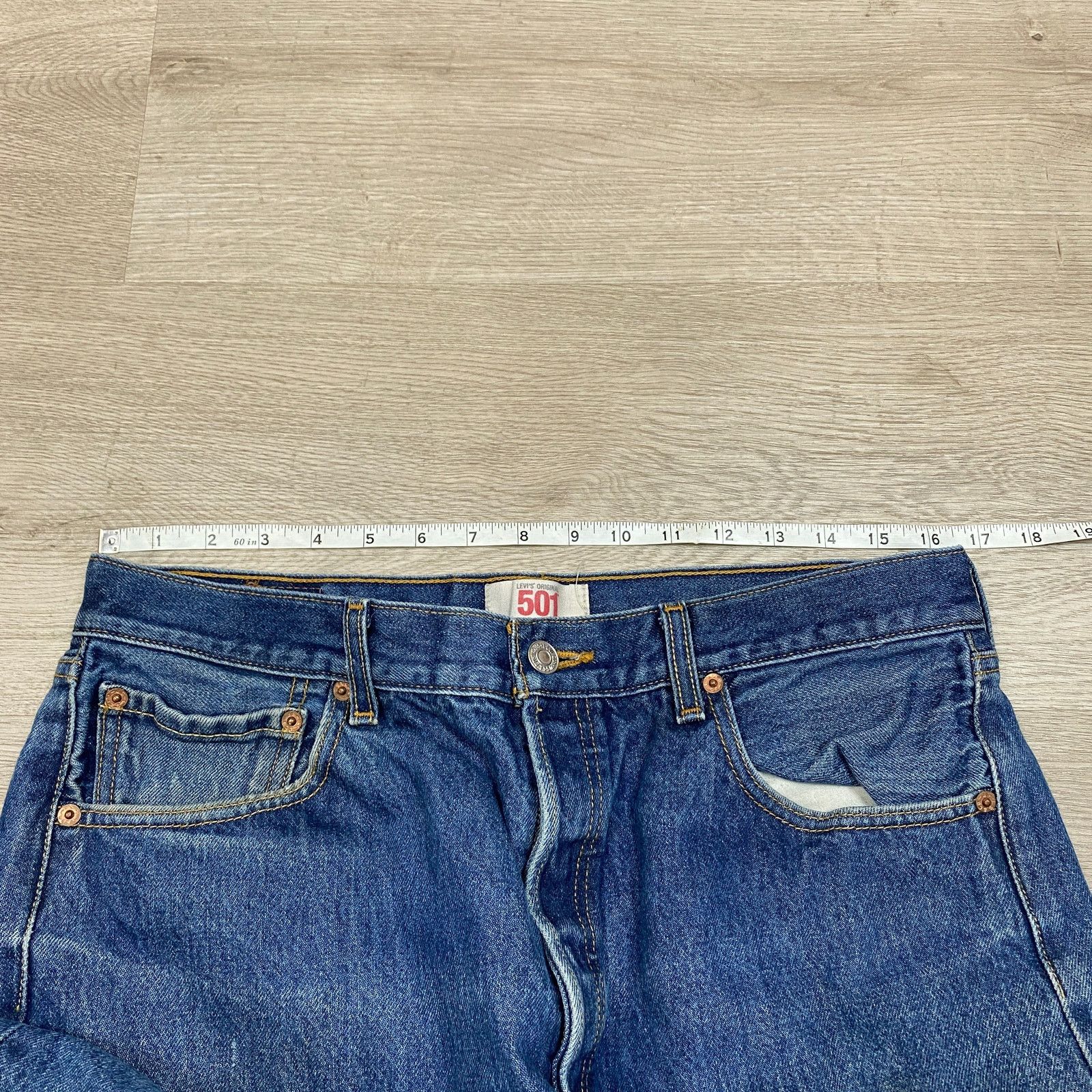 Levi's × Vintage Vintage Y2K Levi's 501 Straight Leg Button Fly Jeans 33x26 Size US 33 - 6 Thumbnail
