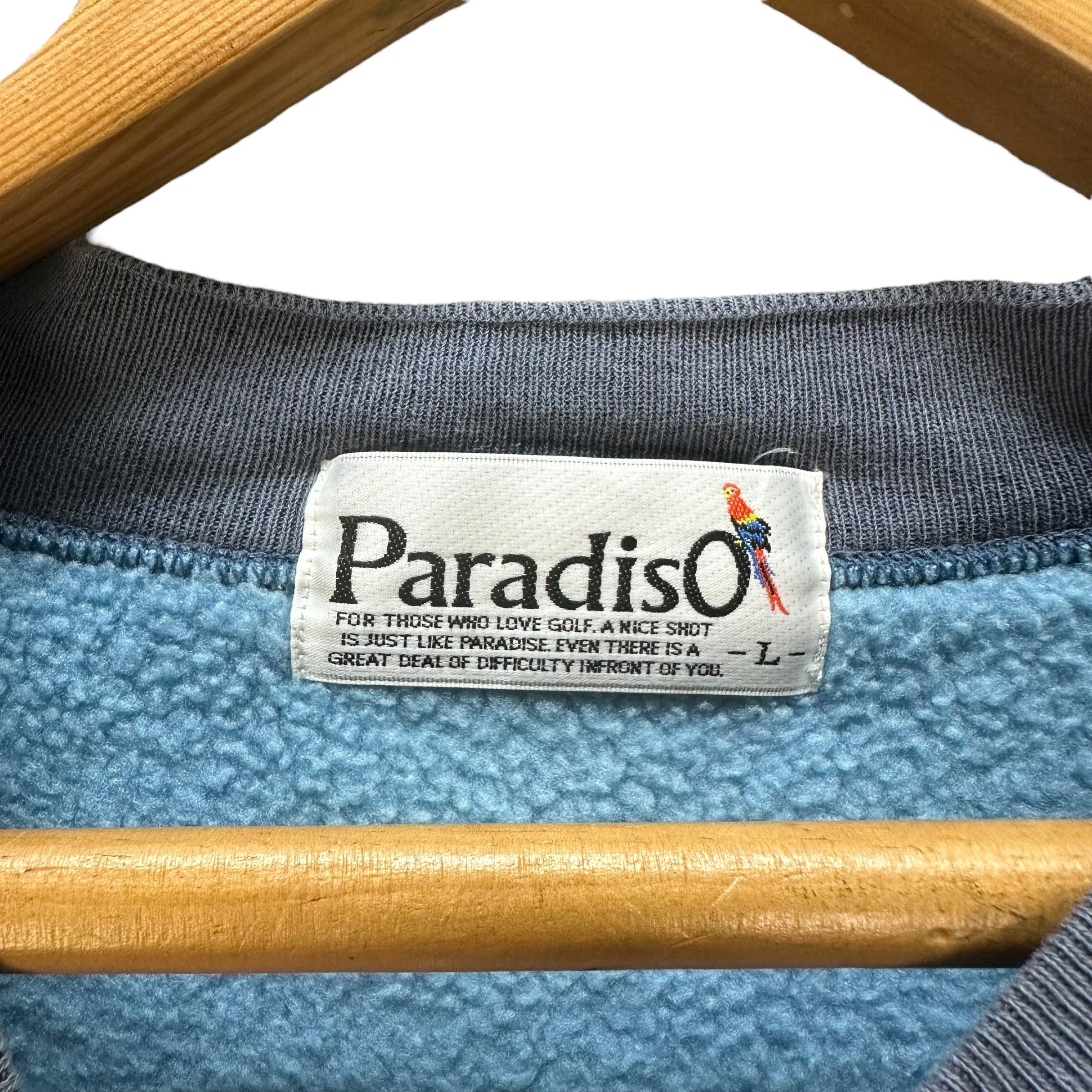 Japanese Brand PARADISO EMBROIDERY BIG LOGO COLORBLOCK SWEATSHIRT #8754-025 Size US L / EU 52-54 / 3 - 6 Thumbnail