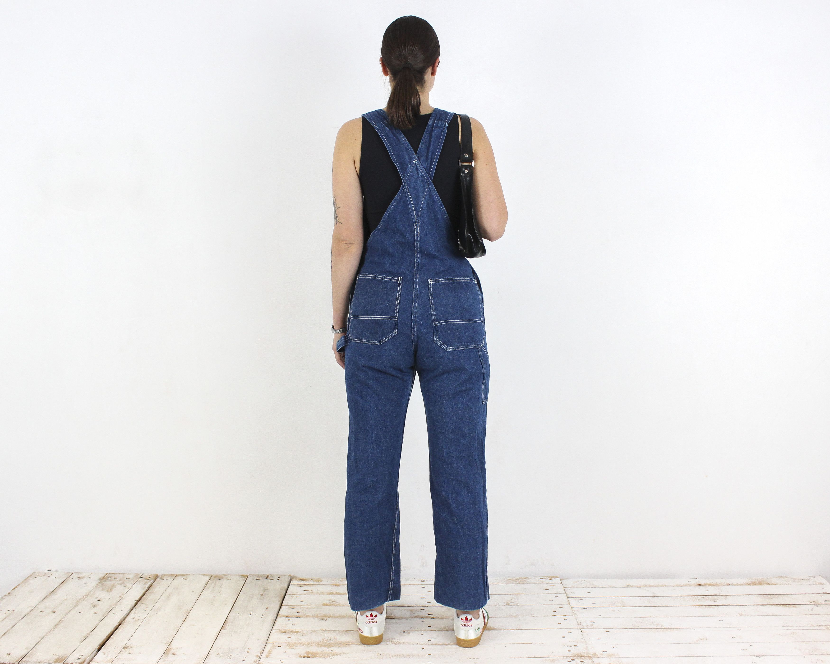 Vintage Sweet Orr Sanforized Women S Denim Romper Jumpsuit Dungarees Size 30" / US 8 / IT 44 - 3 Thumbnail