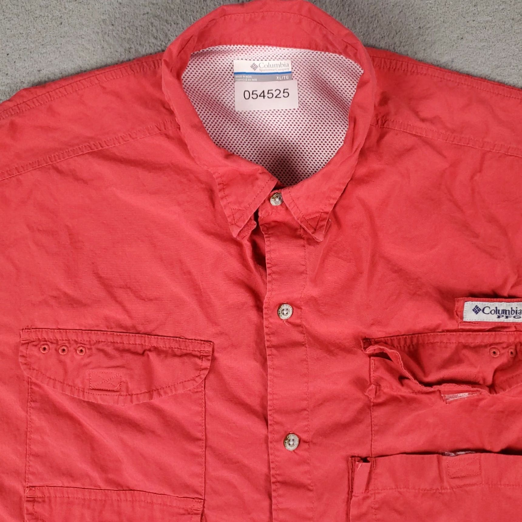 Vintage Columbia Shirt Mens XL Red PFG Vented Fishing Button Up Short Sleeve Size US XL / EU 56 / 4 - 2 Thumbnail
