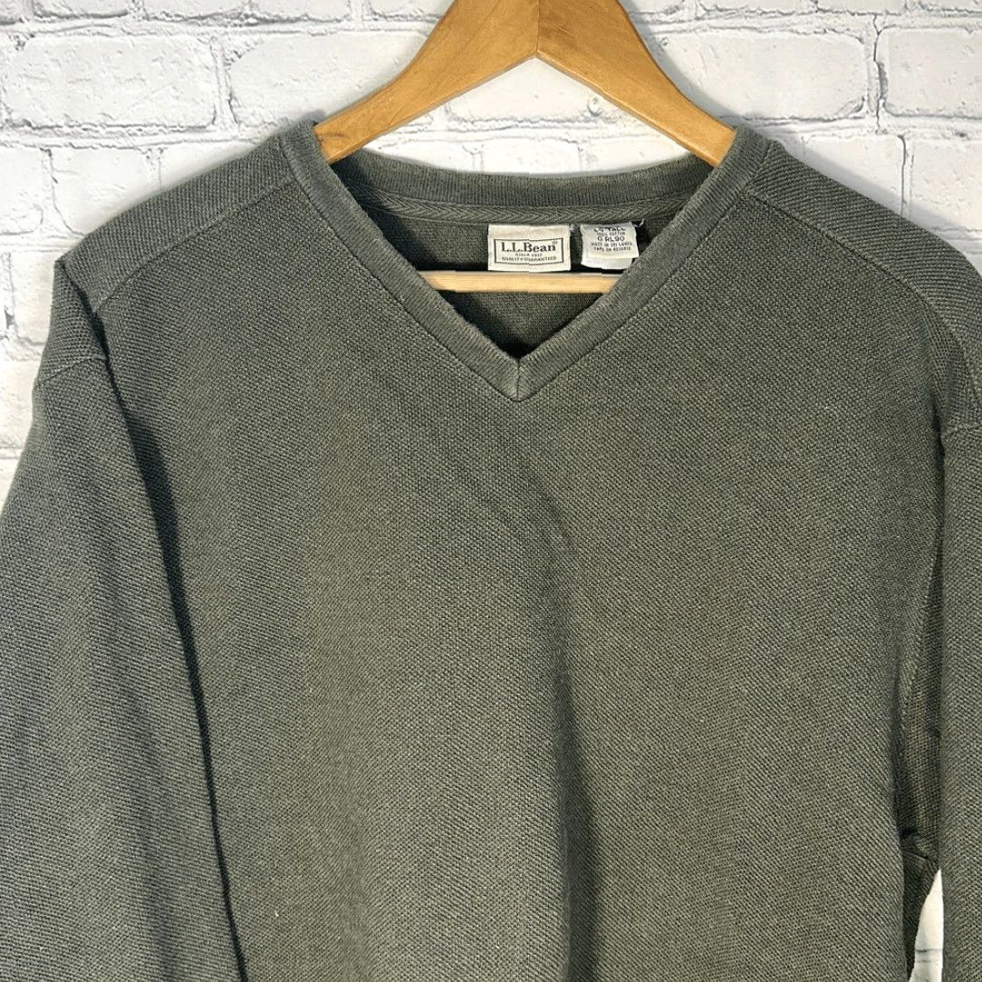 Vintage VINTAGE LL Bean Item 0 RL90 Green Vneck Cotton Pullover Shirt LT Large Tall L Men Long Sleeve Shirt Green V-Neck MENS Size US L / EU 52-54 / 3 - 2 Thumbnail