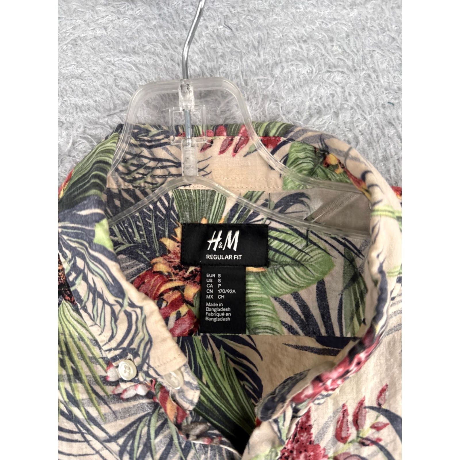 H&M VINTAGE H&M Divided Shirt Adult Small Beige Floral Leaf 100% Cotton Hawaiian Pocket Mens Small Beige Floral Hawaiian Shirt 90s Theme? Size US S / EU 44-46 / 1 - 7 Thumbnail
