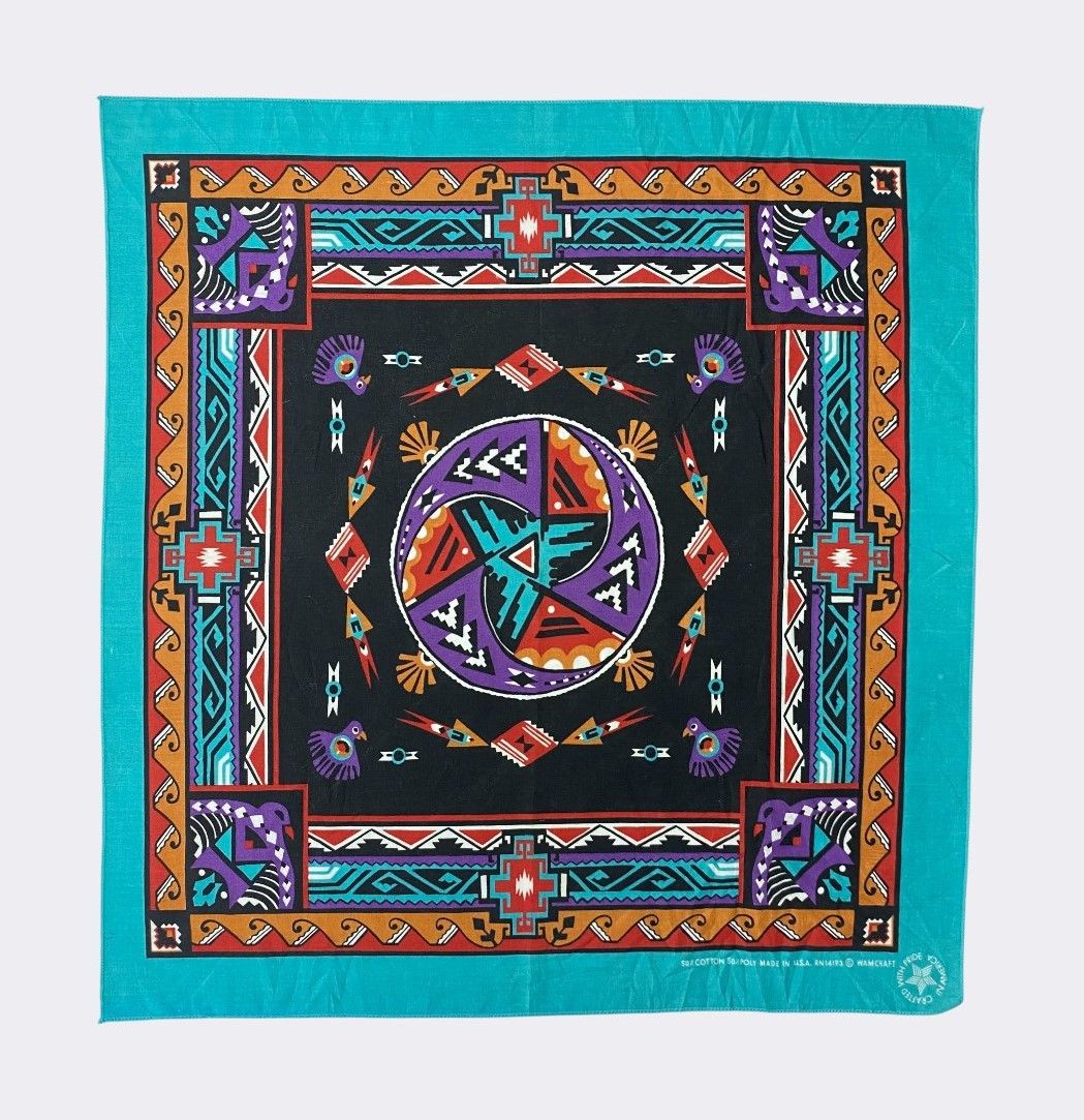 Other Vintage Handkerchief Neckerchief Bandana H005R Size ONE SIZE - 1 Thumbnail