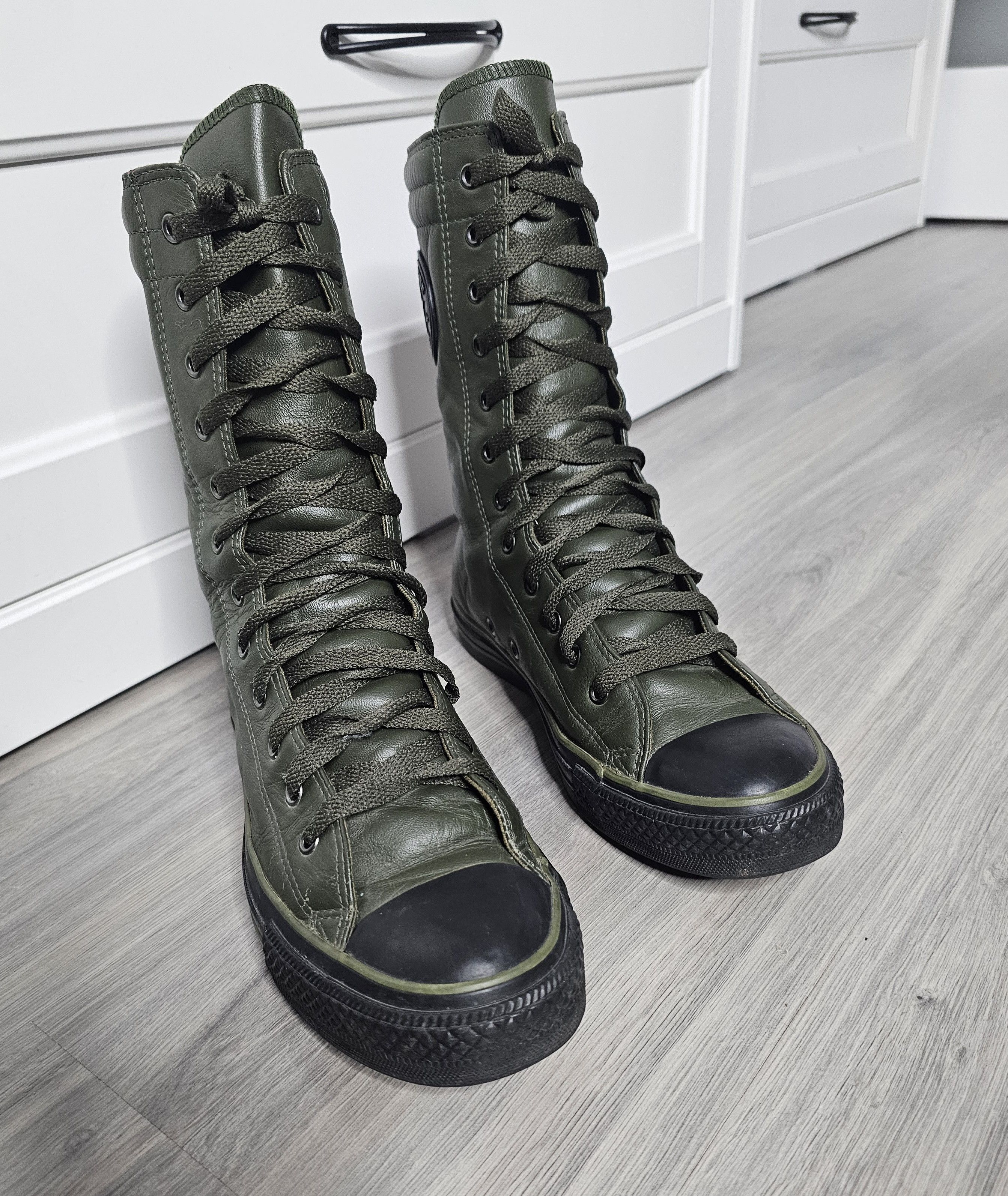 Converse Converse All Star military green high leather sneakers Size US 6.5 / IT 36.5 - 6 Thumbnail