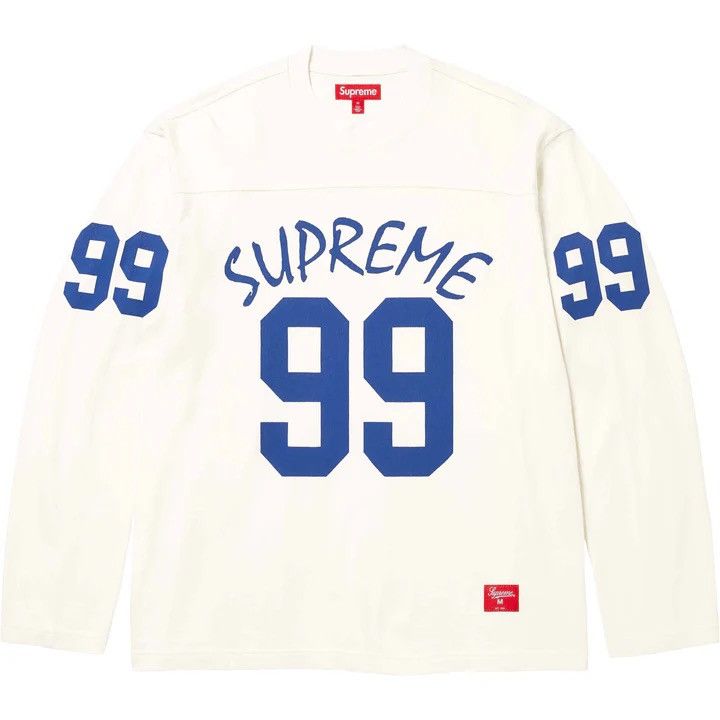 Image of Supreme 99 L/s Football Top in White, Men's (Size 2XL)