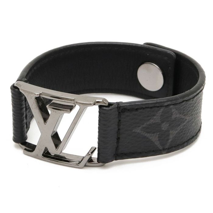 Louis Vuitton Monogram Hockenheim Bracelet, Black, 19