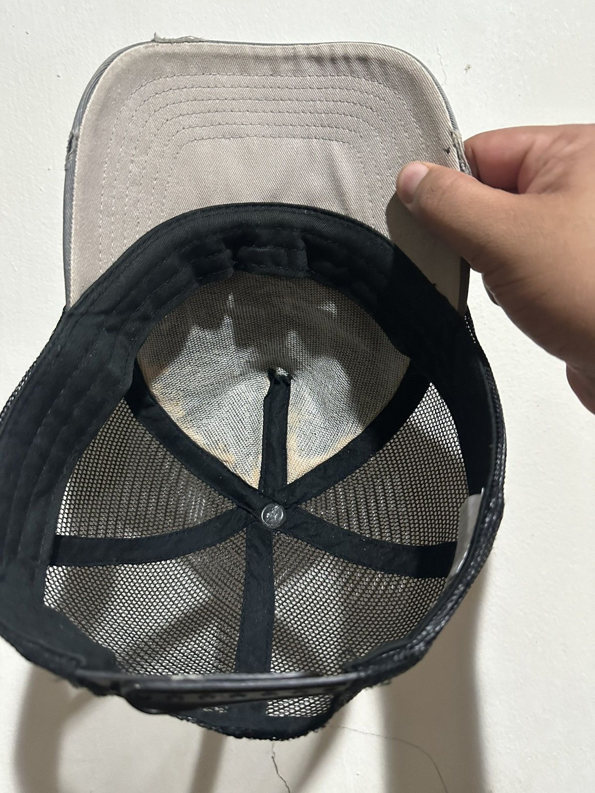Japanese Brand VTG Distress “ROCK” Trucker Hat Size ONE SIZE - 6 Thumbnail