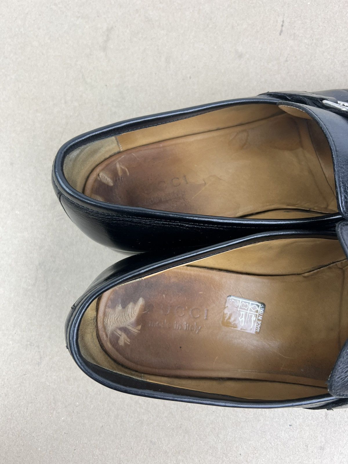 Gucci GUCCI Loafers Leather Slip Ons Shoes HORSEBIT Web Stripe Men Size US 11 / EU 44 - 16 Thumbnail