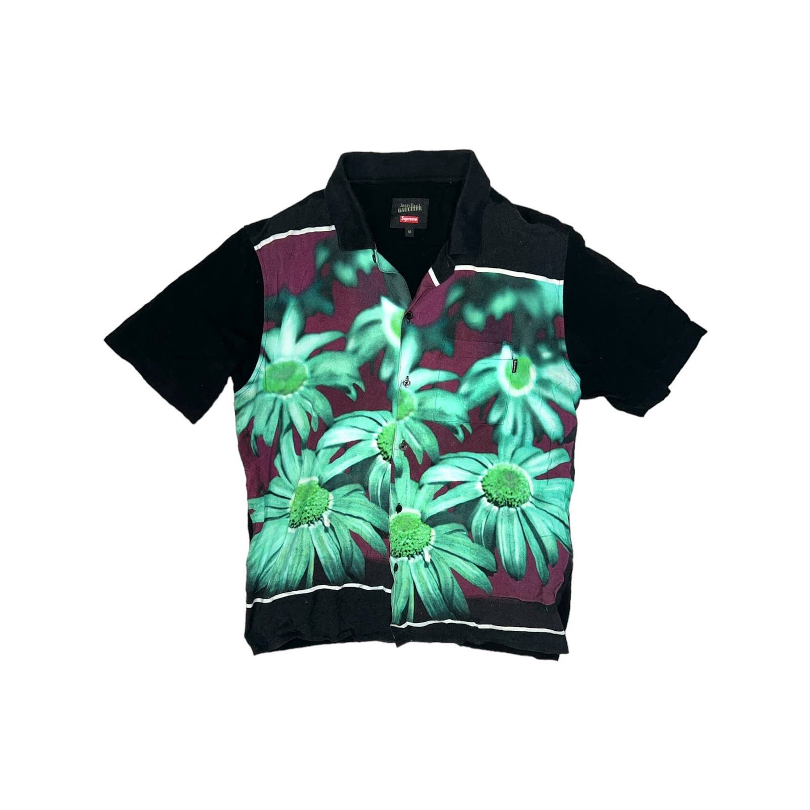 image of Jean Paul Gaultier Flower Power Rayon Shirt, Men's (Size Medium)