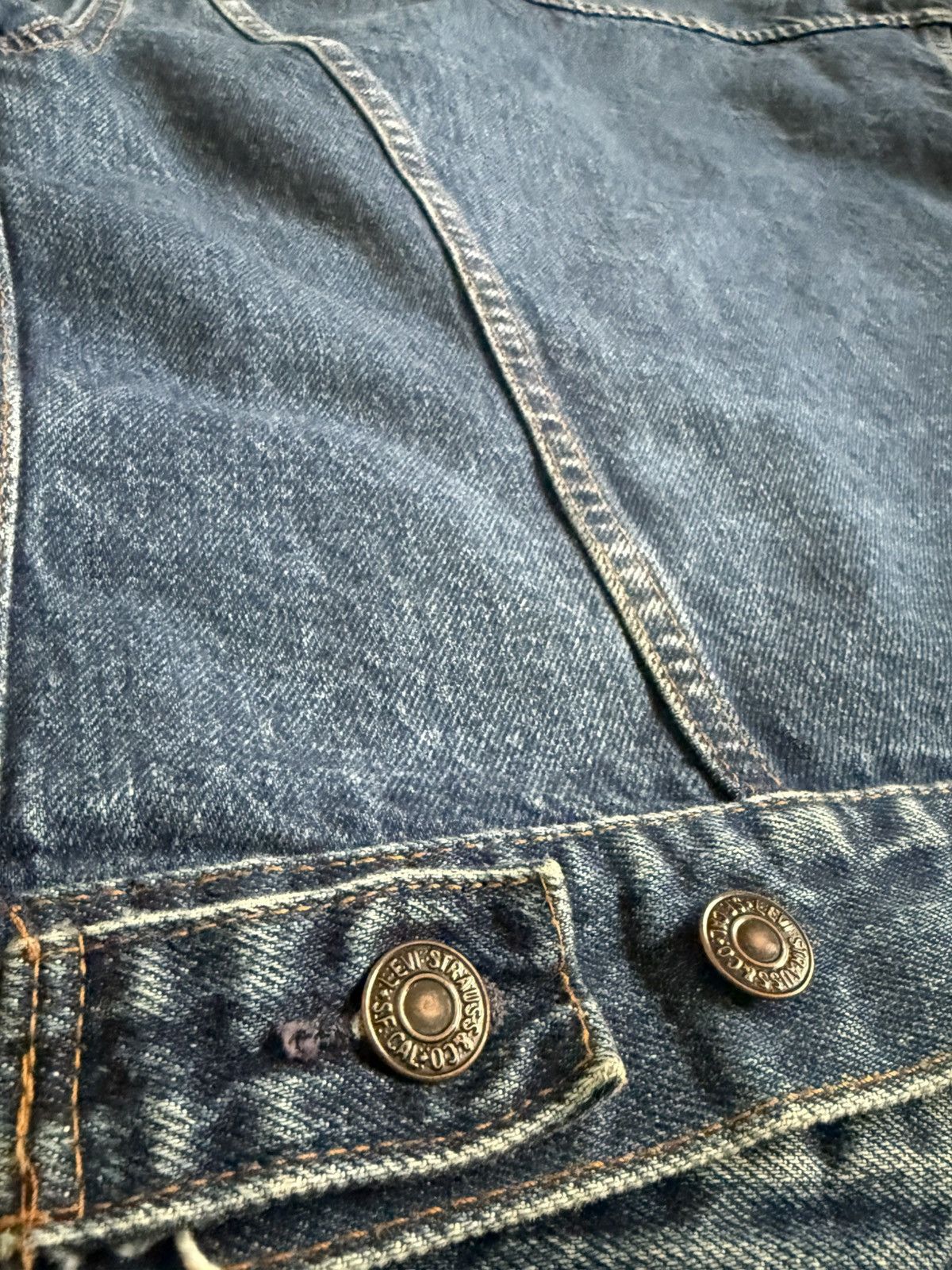 Levi's × Levi's Vintage Clothing × Vintage Vintage Levi's Denim Trucker Jacket Size US S / EU 44-46 / 1 - 4 Thumbnail
