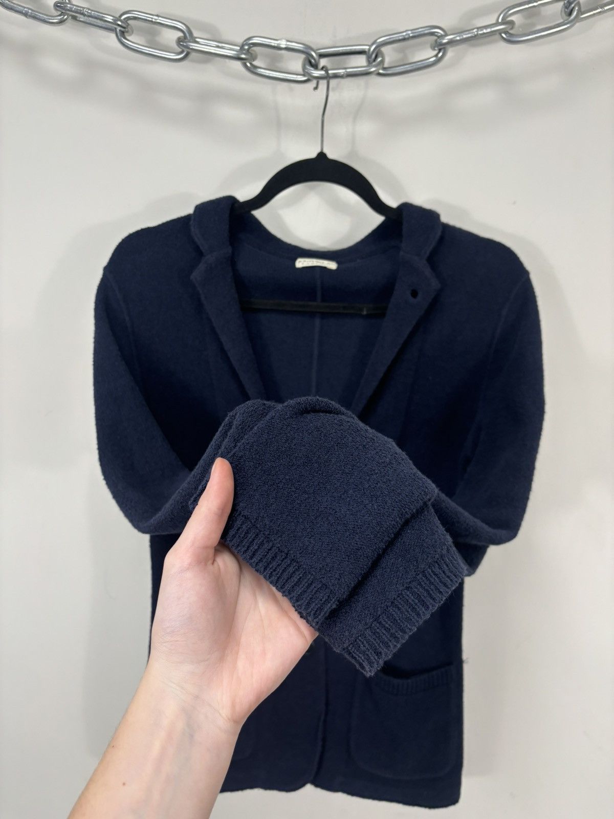 Lardini Lardini Knitwear Women’s 2-Buttons Navy Blue Cardigan Blazer Size S / US 4 / IT 40 - 8 Thumbnail