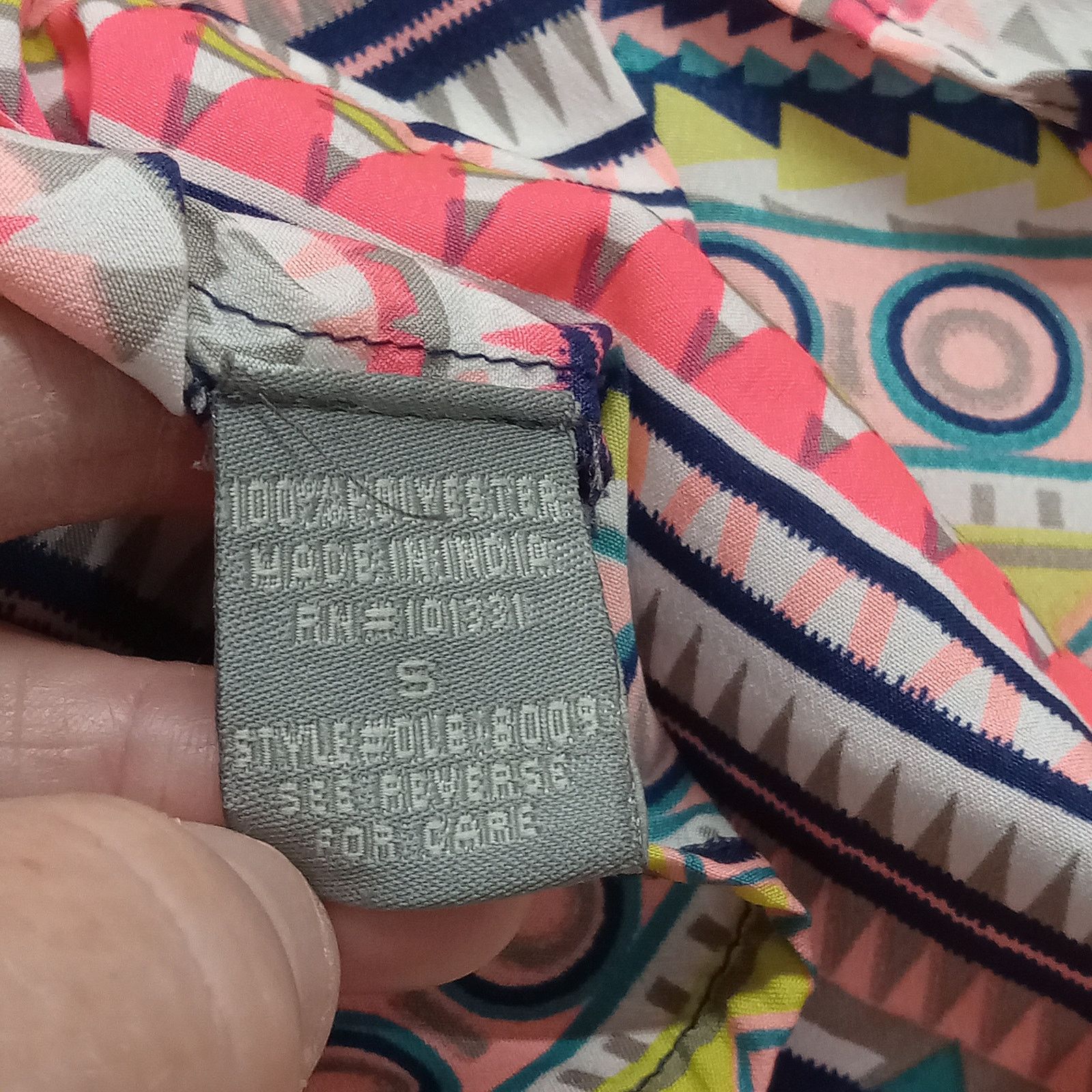 & Other Stories Charlotte Russe Halter Top S Women's Tie Aztec Neon Size XXL / US 16-18 / IT 52-54 - 4 Thumbnail
