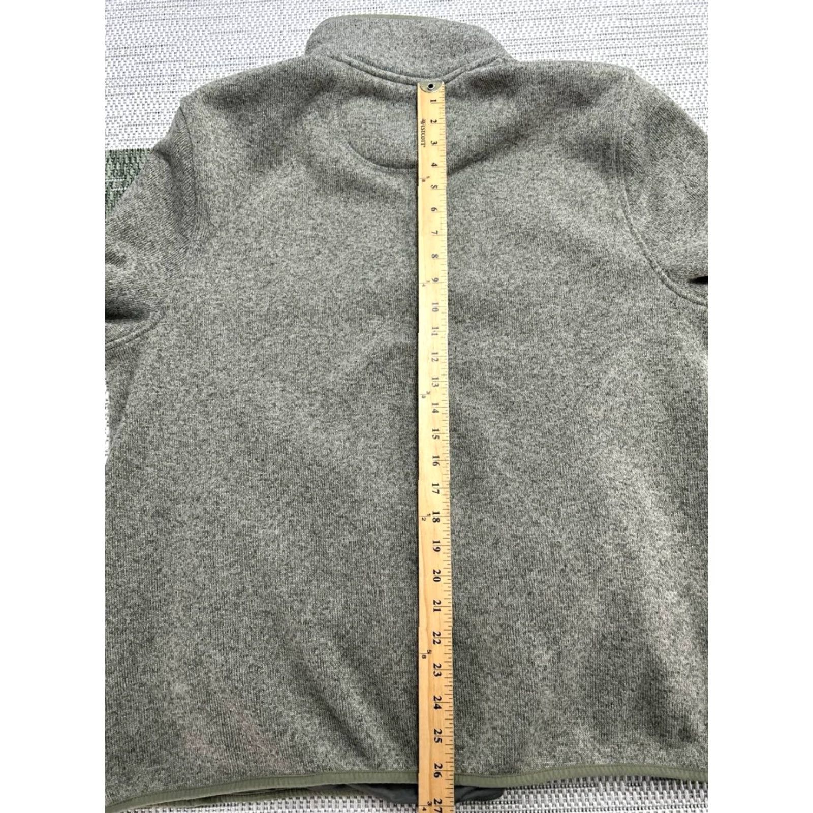 Vintage L.L. Bean Fleece Sweater Mens Small Green Pullover Knit Mock Neck Kangaroo Pocket Casual Outdoor Winter Fall Size US S / EU 44-46 / 1 - 5 Thumbnail