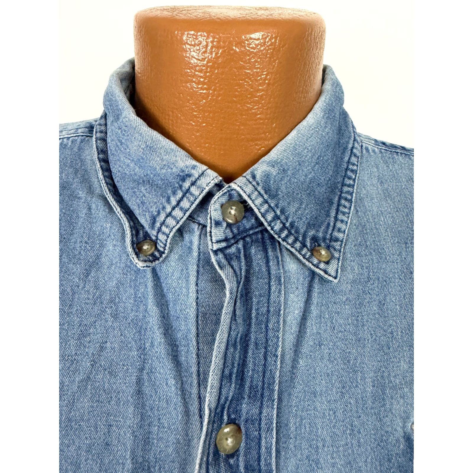 Denime VINTAGE Corvette Denim Shirt Men XXL Embroidered Logo Button-Up Blue Size US XXL / EU 58 / 5 - 3 Thumbnail