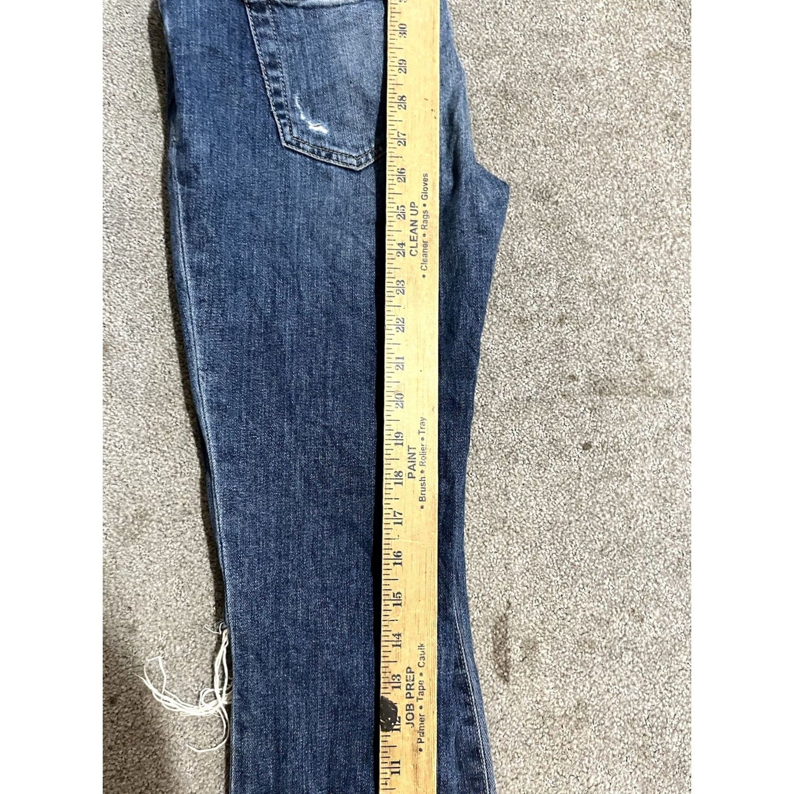 Vintage Joe's Jeans Keagan Womens 25 Blue Mid Rise Straight Ankle Distressed Denim Jeans Size 42" / US 20 - 8 Thumbnail