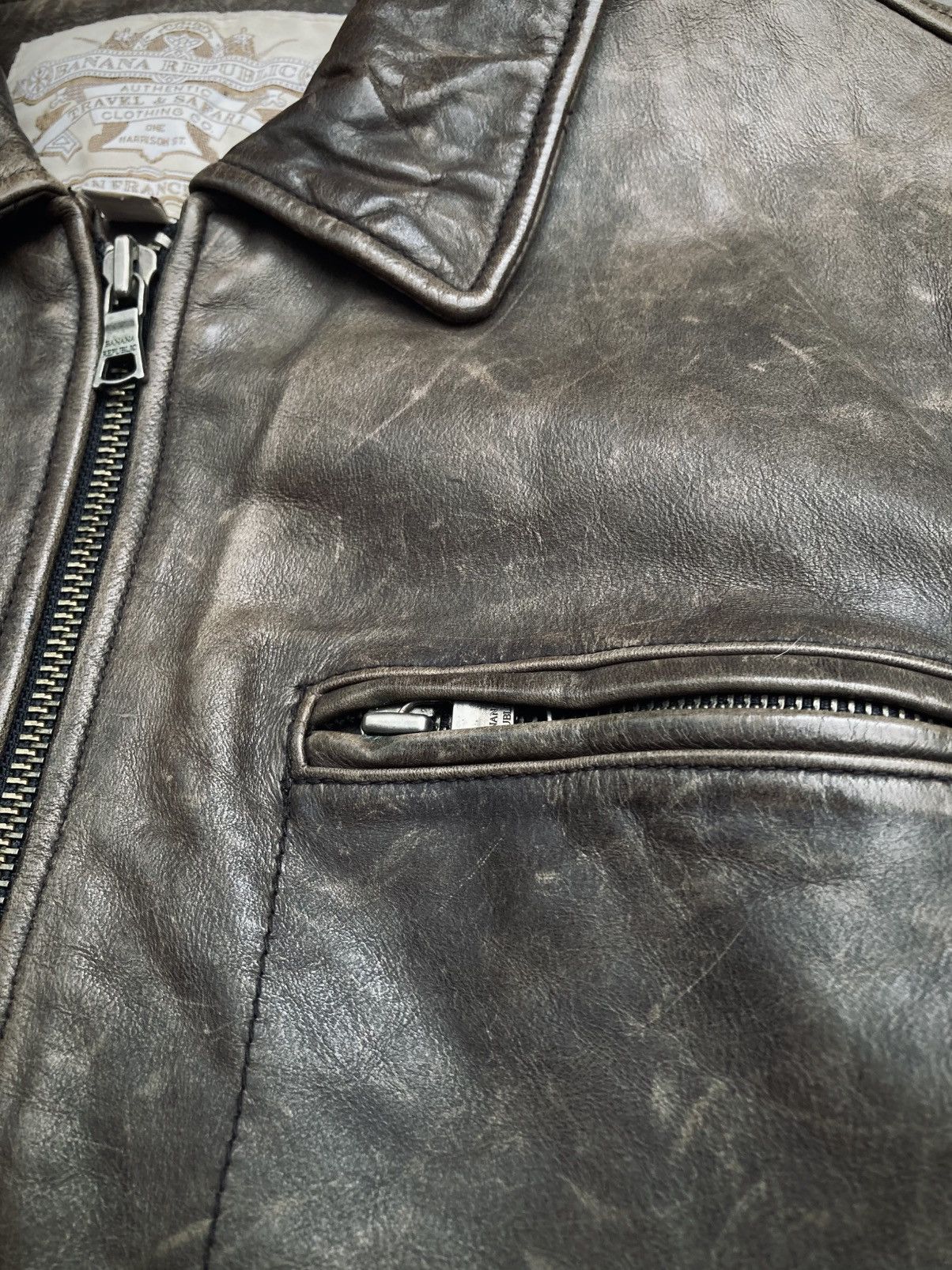 Banana Republic Vintage Banana Republic Leather Flight Jacket Size US S / EU 44-46 / 1 - 5 Thumbnail