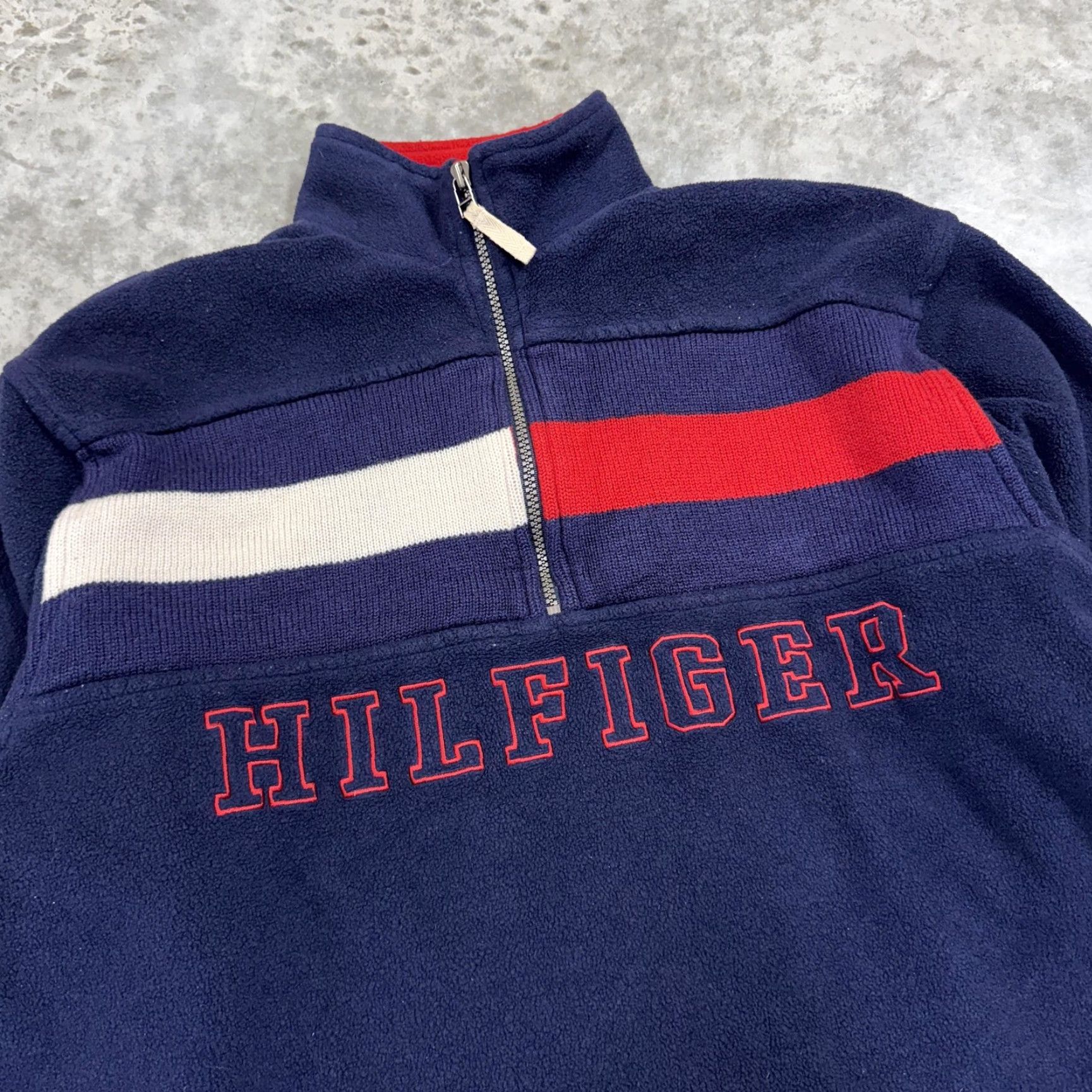 Tommy Hilfiger VINTAGE Tommy Hilfiger Sweatshirt Mens S Blue 1/4 Zip Fleece Logo 90s Size US S / EU 44-46 / 1 - 4 Thumbnail