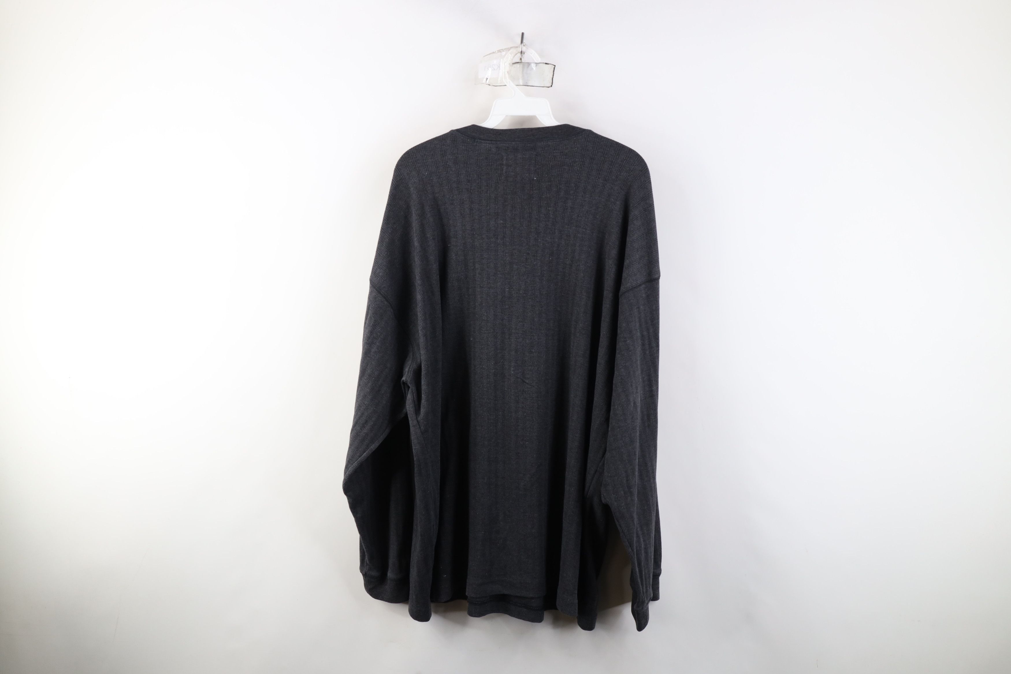 Vintage Vintage 90s Streetwear Knit Long Sleeve Henley T-Shirt Gray Size US XL / EU 56 / 4 - 11 Thumbnail