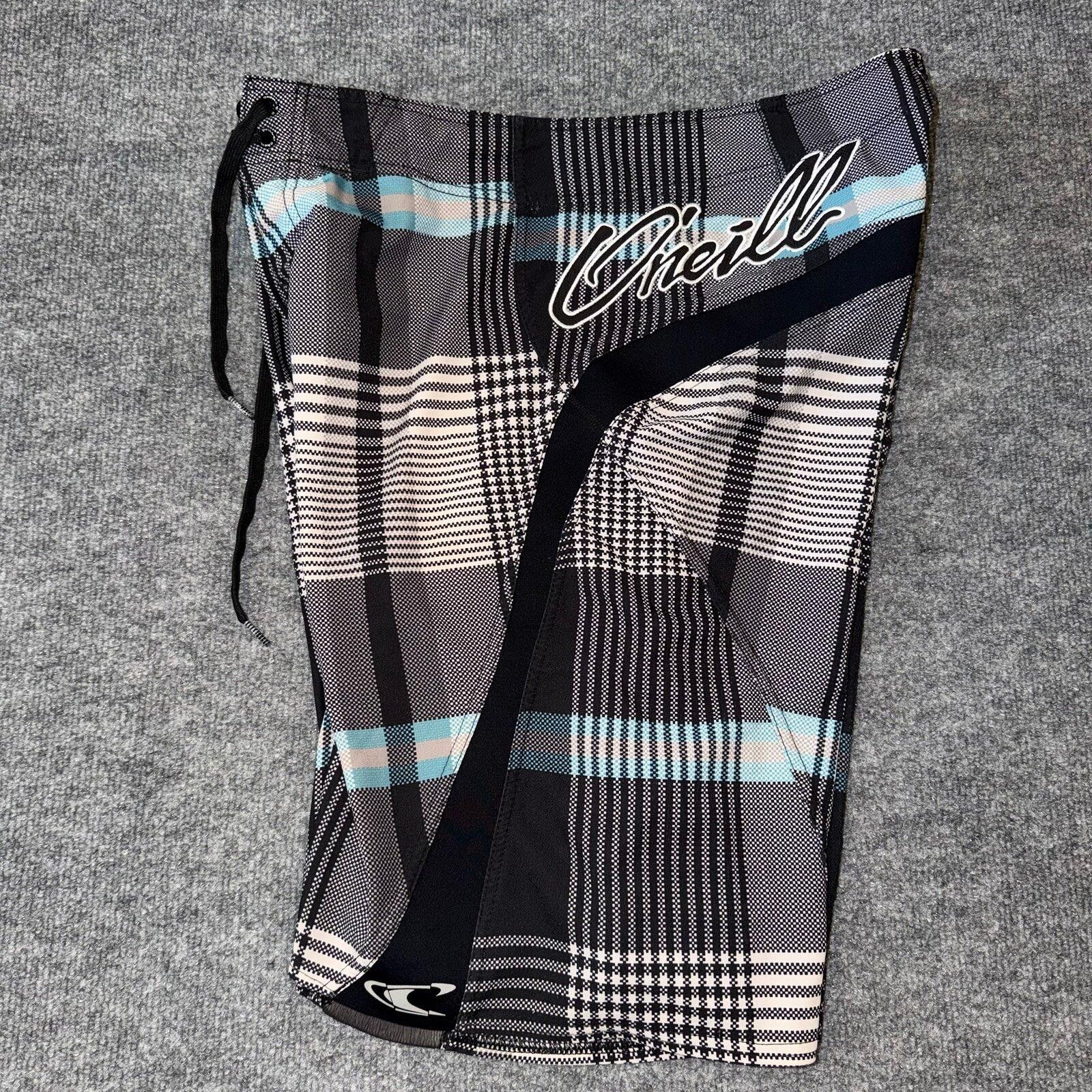 O'Neill O’Neill Superfreak Plaid Logo Board Shorts Surf Mens MD 33 Size US 32 / EU 48 - 1 Thumbnail