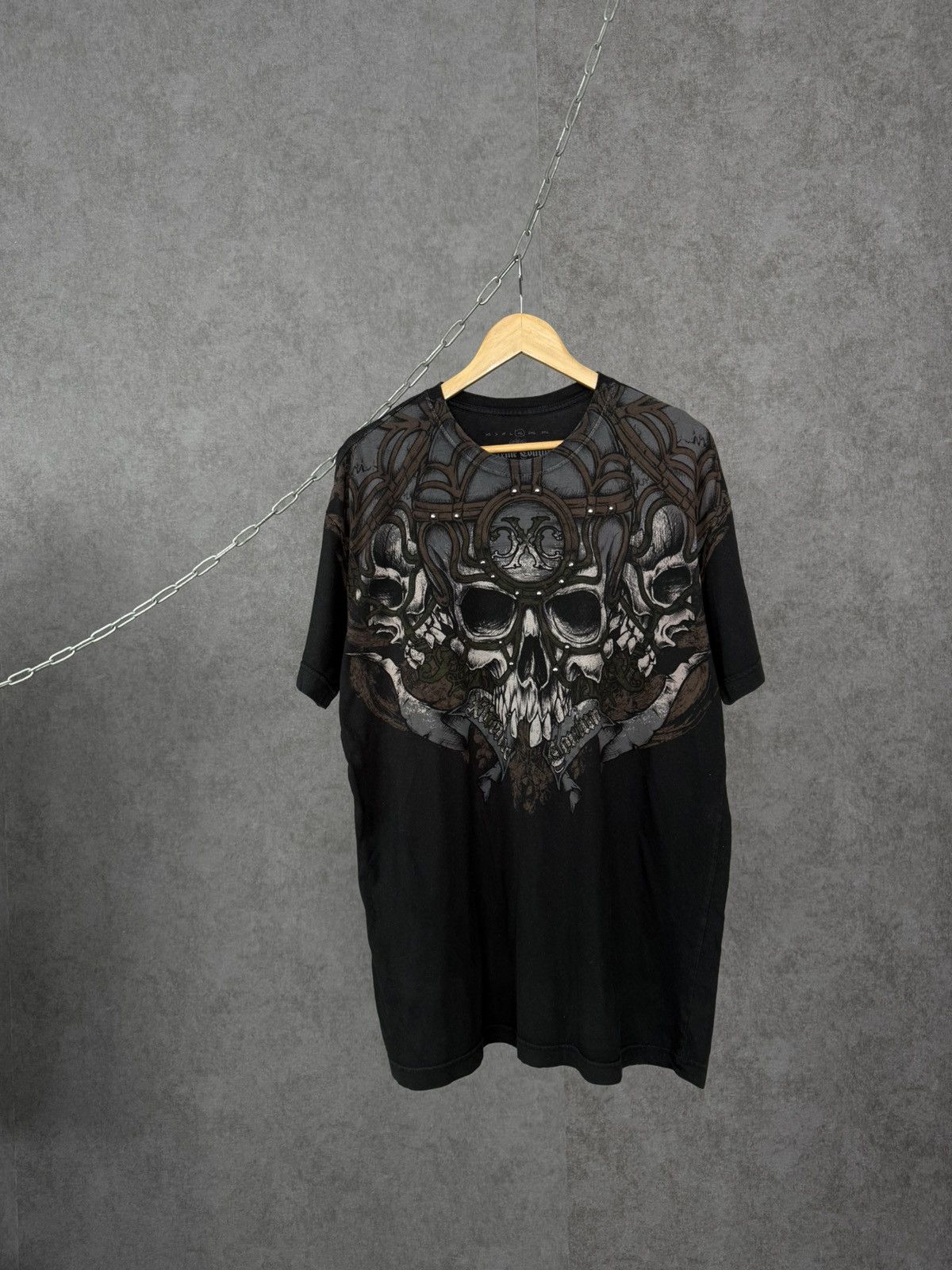 Affliction Xtreme Couture made in USA skulls tee Size US XL / EU 56 / 4 - 1 Thumbnail