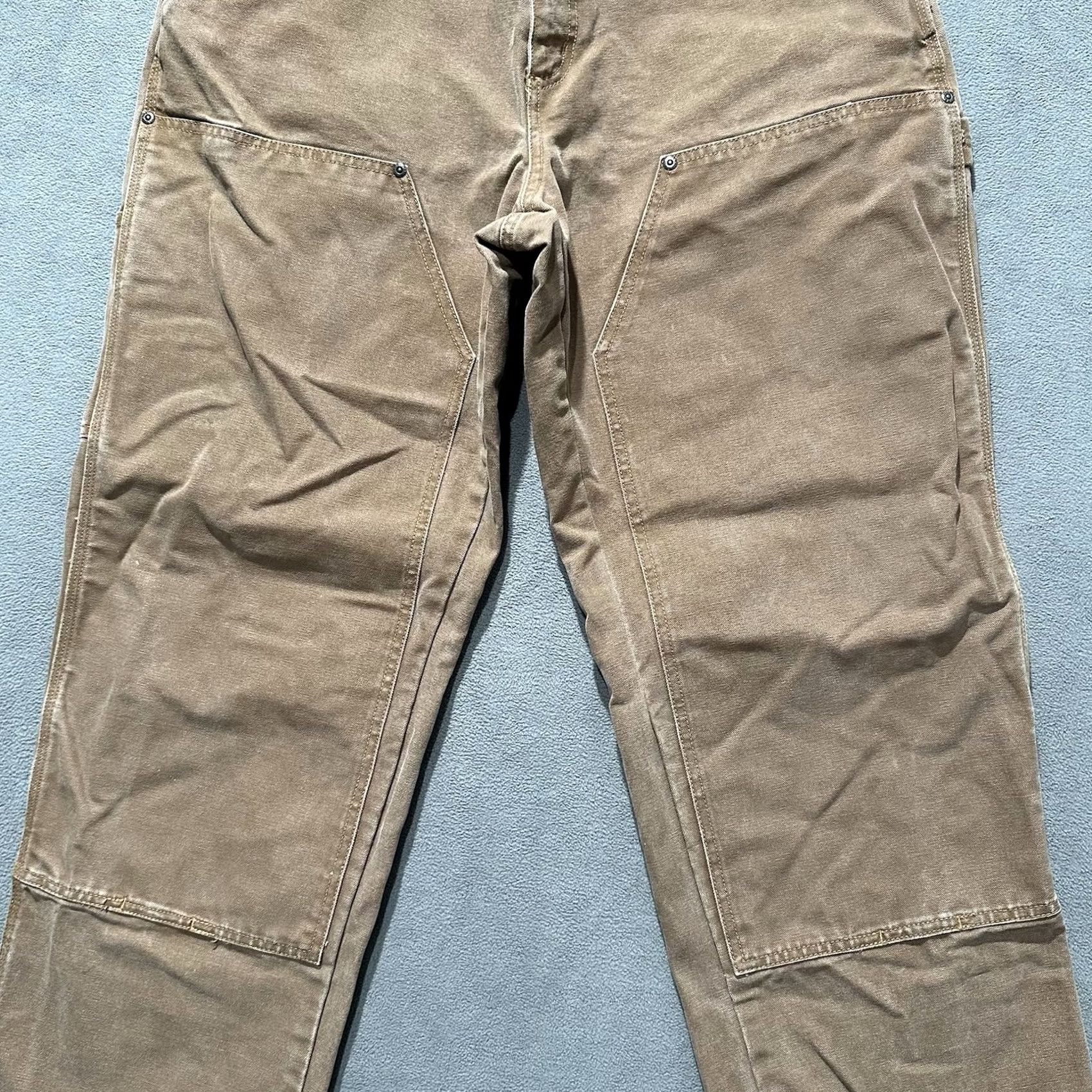 SOREL Vintage Sorel Pants Mens 36x32 (36x30.5) Brown Canvas Double Knee Relaxed Heavy Size US 36 / EU 52 - 5 Thumbnail
