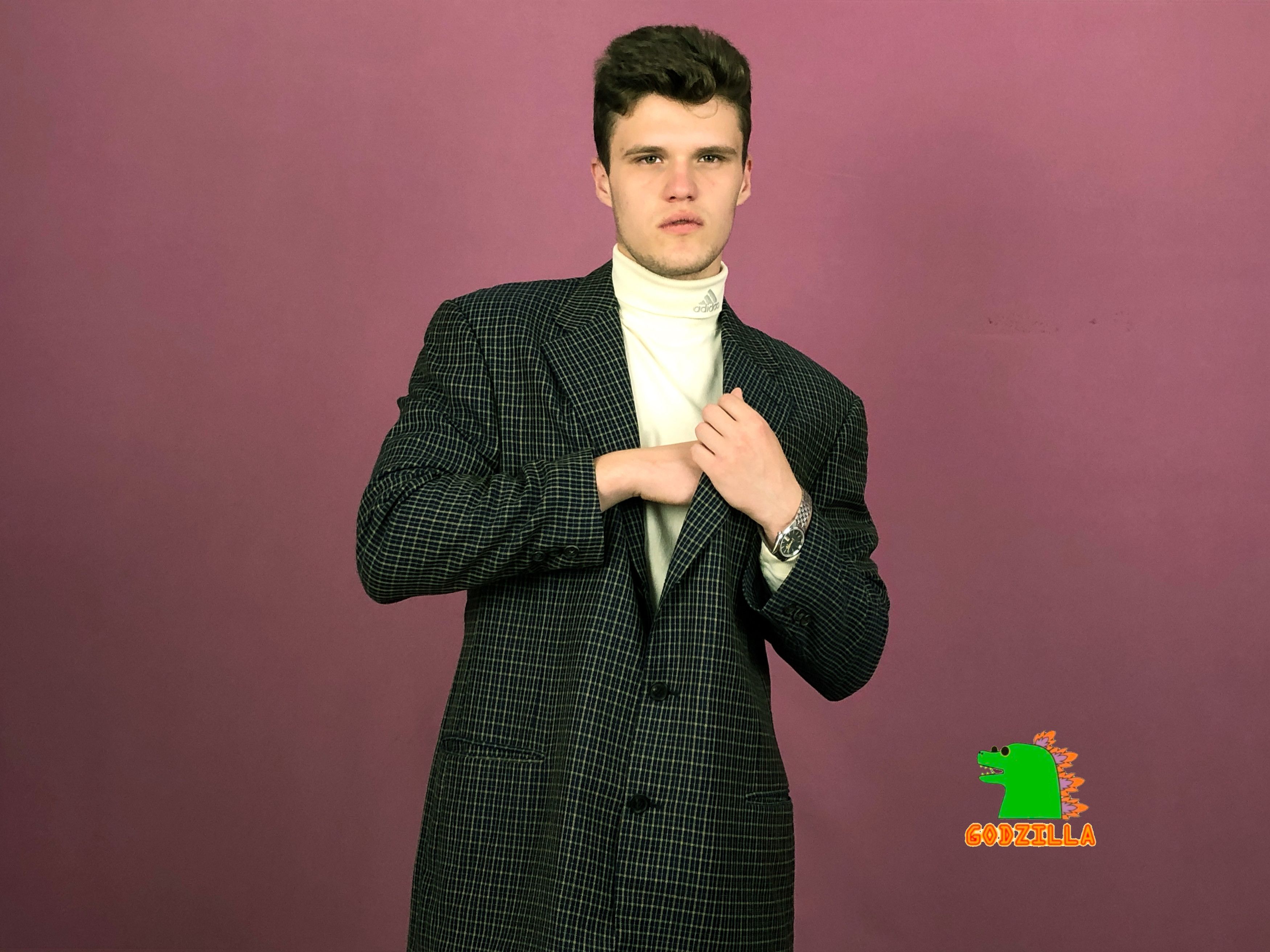 Designer × Ermenegildo Zegna × Vintage Ermenegildo Zegna Vintage Men's Plaid Suit Blazer Size 56 Size 54L - 4 Thumbnail