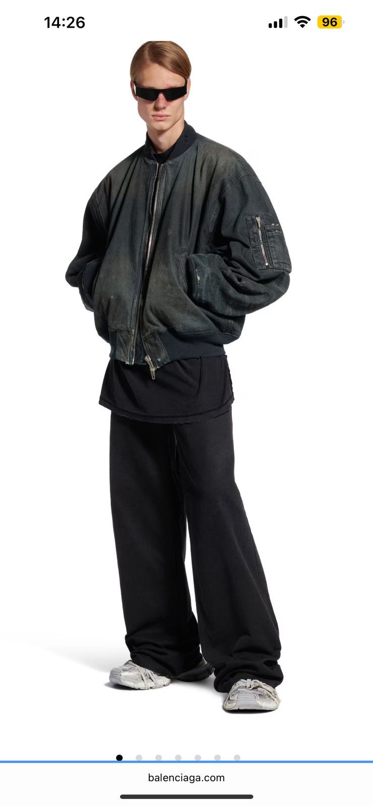 Balenciaga 25SS Mens Denim Bomber Jacket Size M