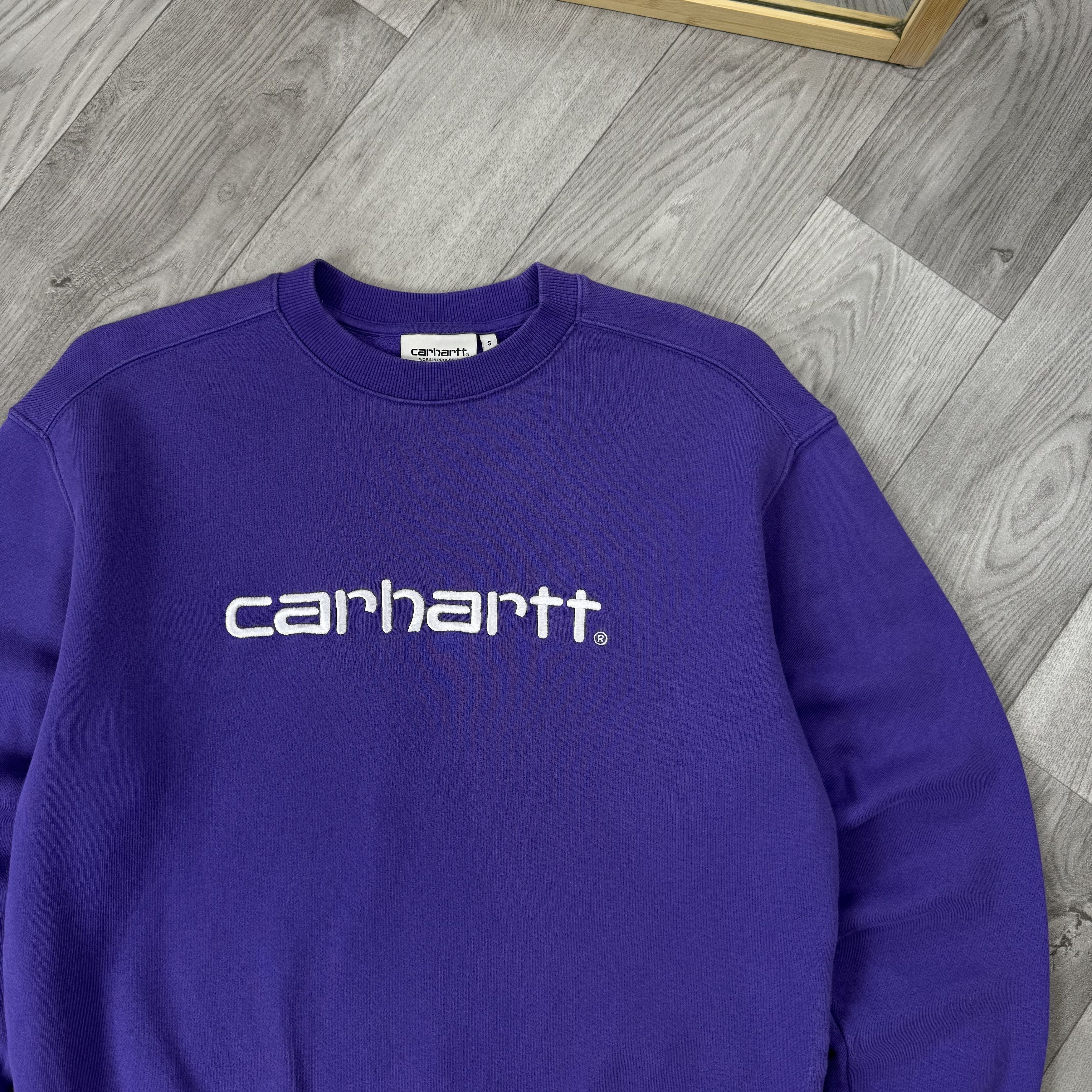 Carhartt Wip Carhartt WIP Embroidered Women's Purple Crewneck Sweatshirt Size S / US 4 / IT 40 - 6 Thumbnail