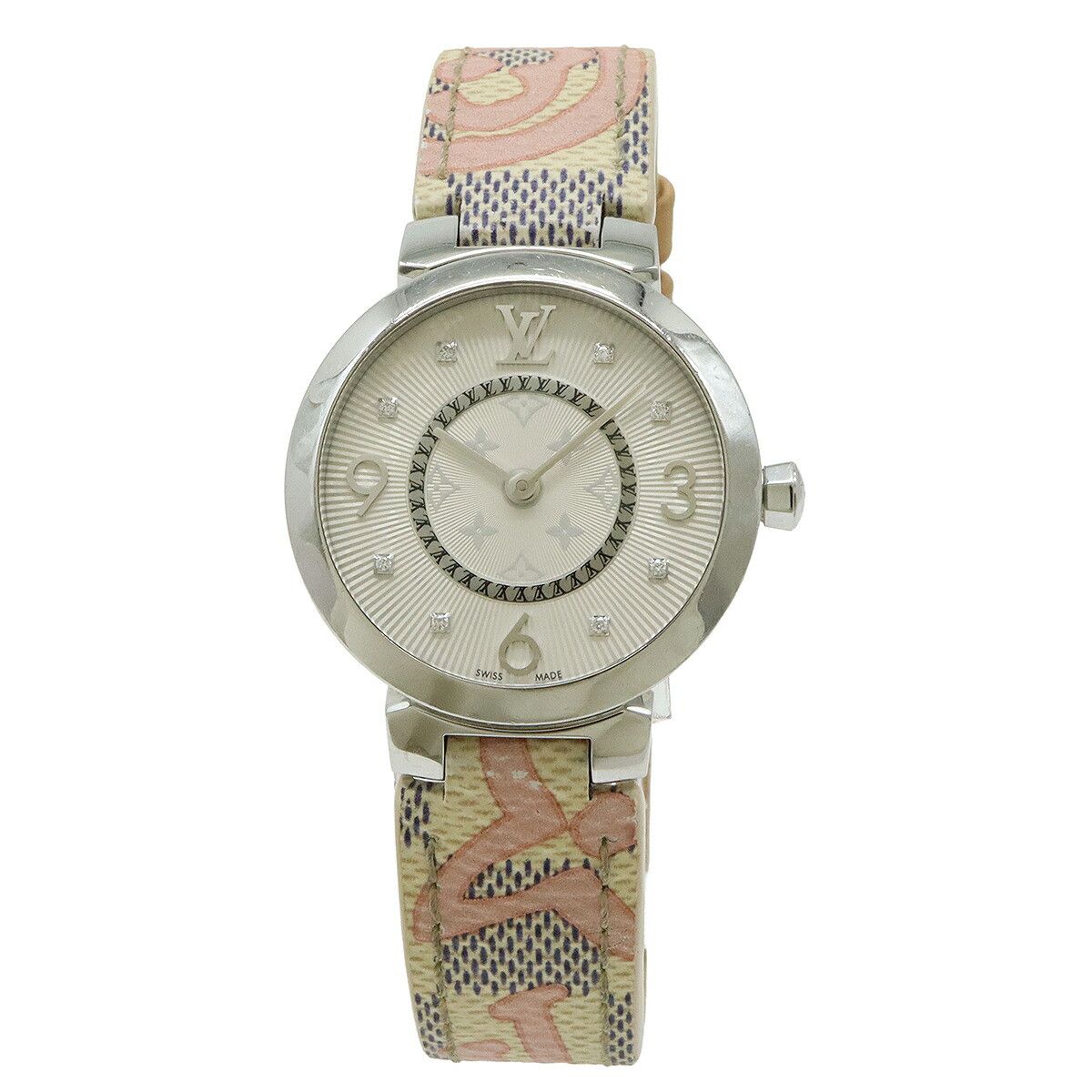 Louis Vuitton Louis Vuitton Tambour Slim Monogram Stainless Steel