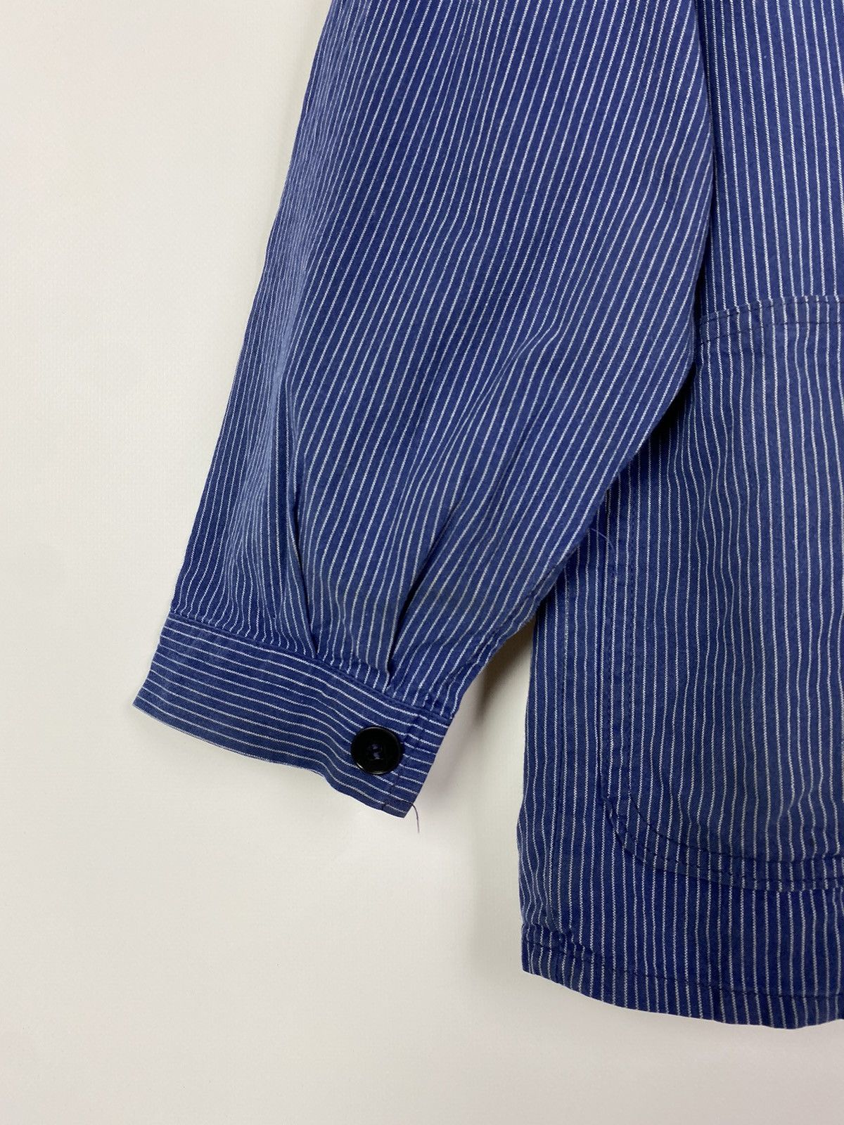 Vintage 90s Vintage Kempel Hickory Stripe Chore Work Over Shirt Size US S / EU 44-46 / 1 - 7 Thumbnail