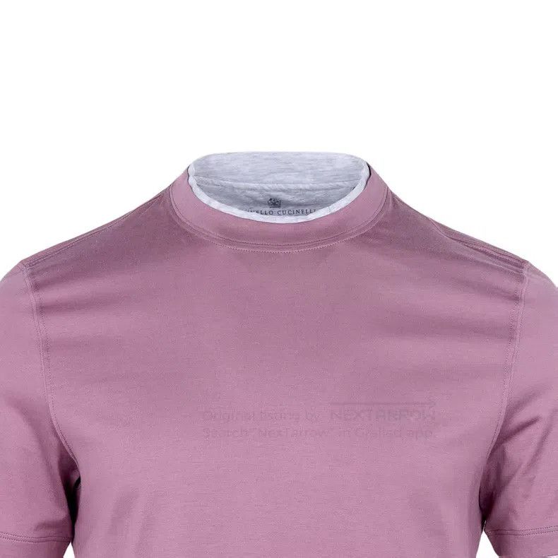 Brunello Cucinelli Brunello Cucinelli Men's Solid Color Mock Two-Piece T-Shir Size US XS / EU 42 / 0 - 3 Thumbnail