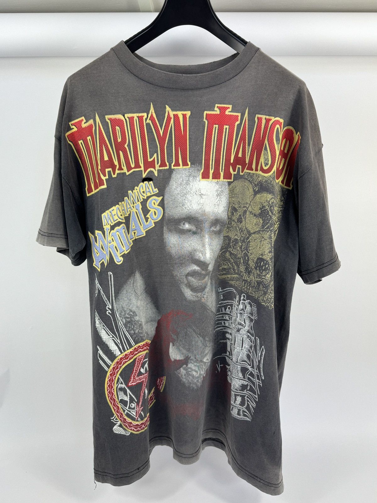 Vintage MARLYN MANSON MECHANICAL ANIMAL VINTAGE T-SHIRT Size US XXL / EU 58 / 5 - 1 Thumbnail