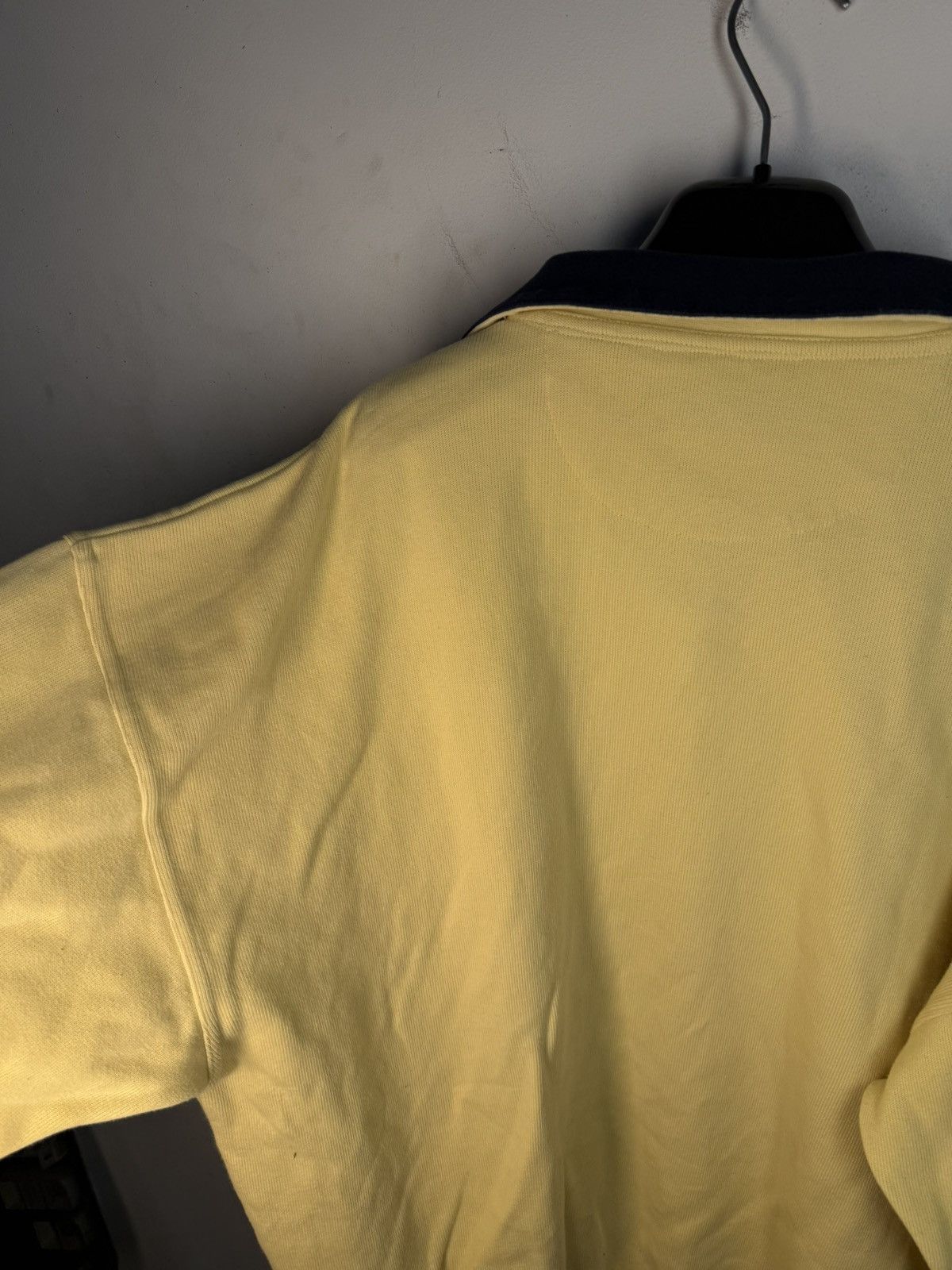 90s Yellow YSL Sweatshirt 1/4 Quarter Zip Vintage Old Money