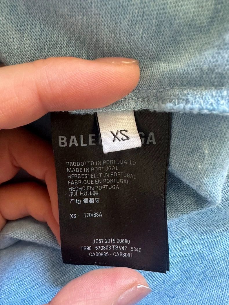 Balenciaga Balenciaga Coke Short Sleeve T-shirt Size XS Sky Blue Size US XS / EU 42 / 0 - 6 Thumbnail