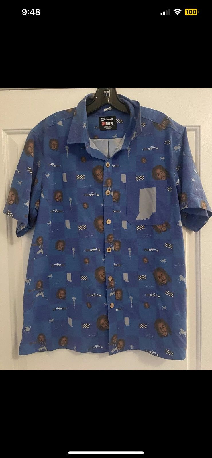NFL Shinesty NFLPA Indianapolis Colts Ty Hilton Button Shirt L Size US L / EU 52-54 / 3 - 2 Thumbnail