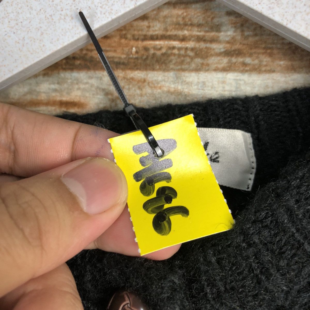 Aran Isles Knitwear View Life Black Patterned Cardigan knitwear #A1686 Size XL / US 12-14 / IT 48-50 - 10 Thumbnail