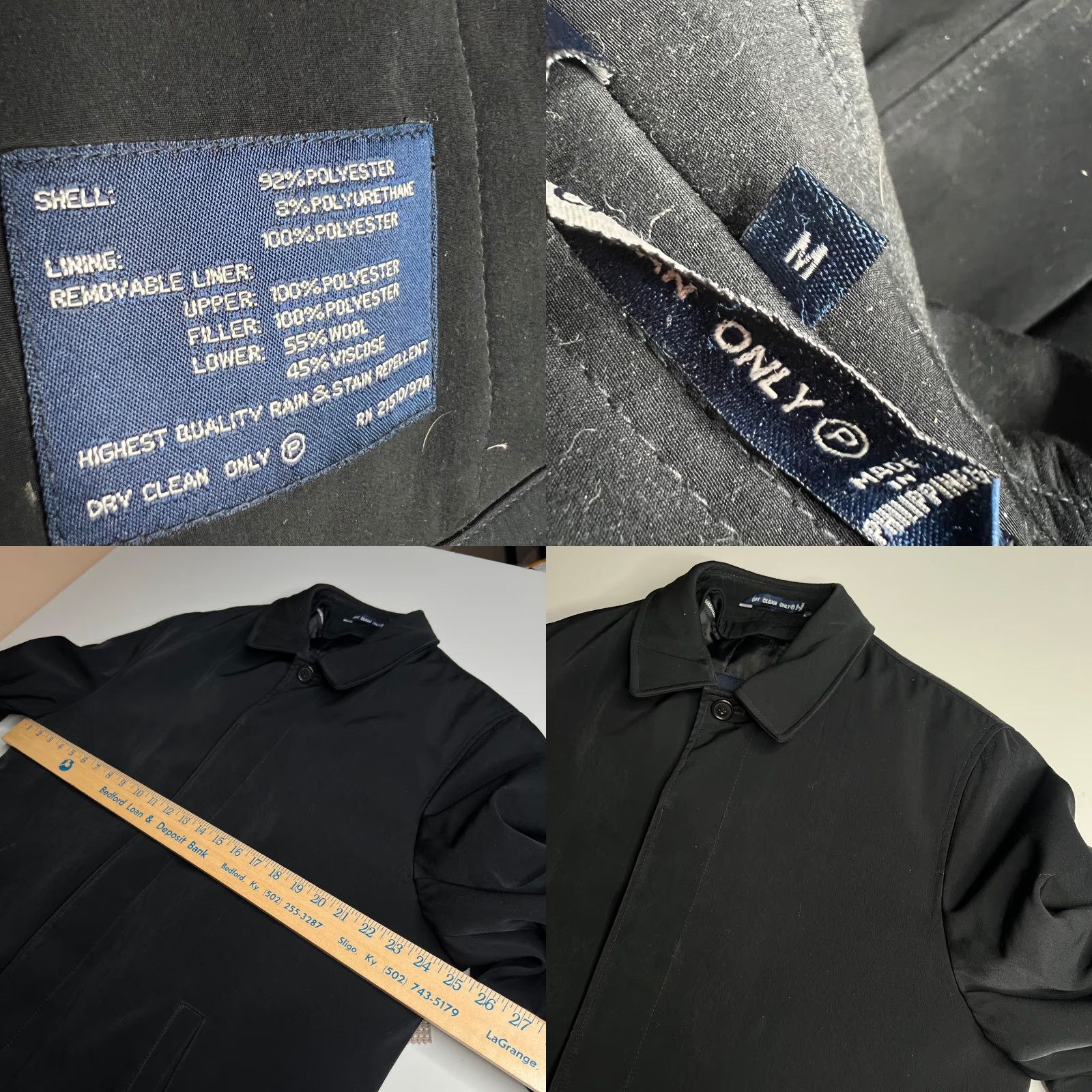 Ralph Lauren VINTAGE Ralph Lauren Coat Trench Black Mens M Removable Liner Size US M / EU 48-50 / 2 - 8 Thumbnail